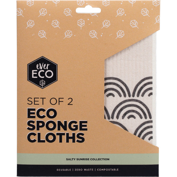 Ever Eco Sponge Cloths Salty Sunrise - 2 Pack
