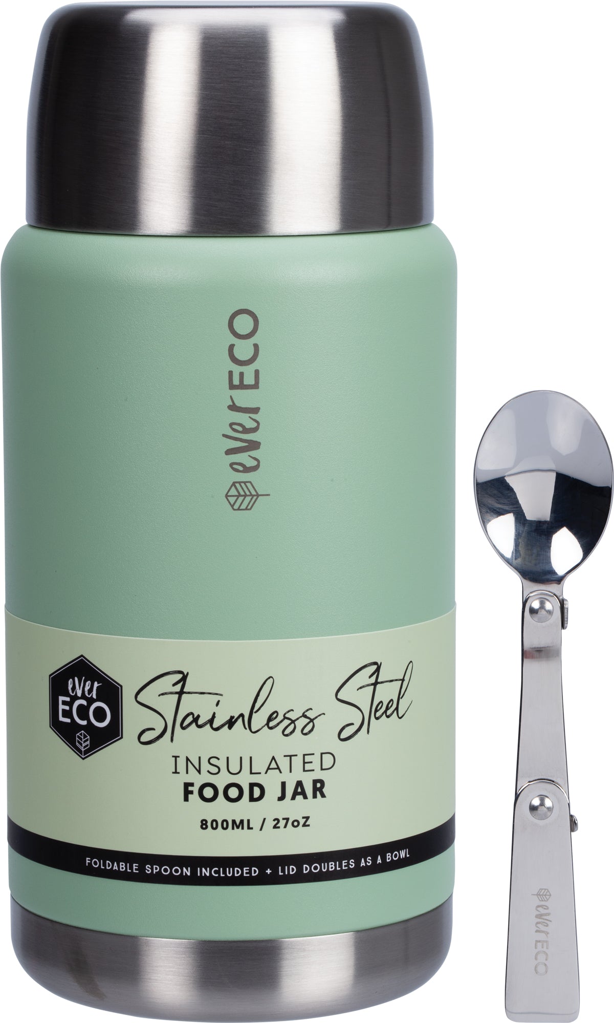 Ever Eco Insulated Food Jar Sage - 800ml