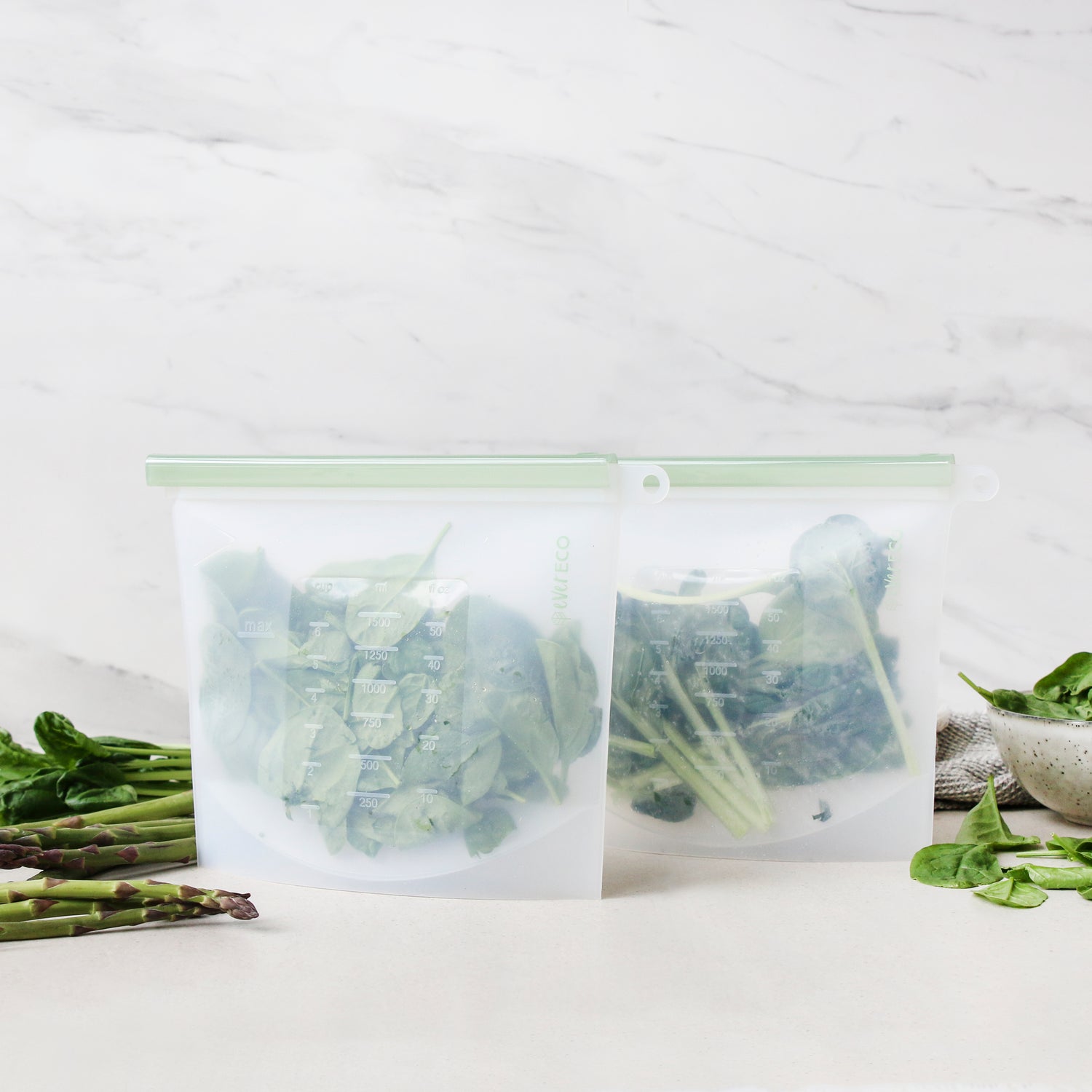 Ever Eco Reusable Silicone Food Pouches - 2 x 1.5L