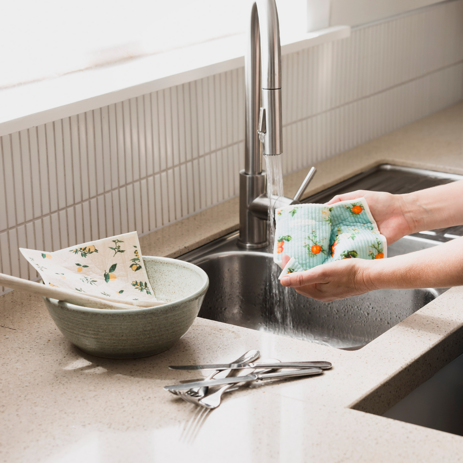 Ever Eco Sponge Cloths Vintage Citrus - 2 Pack