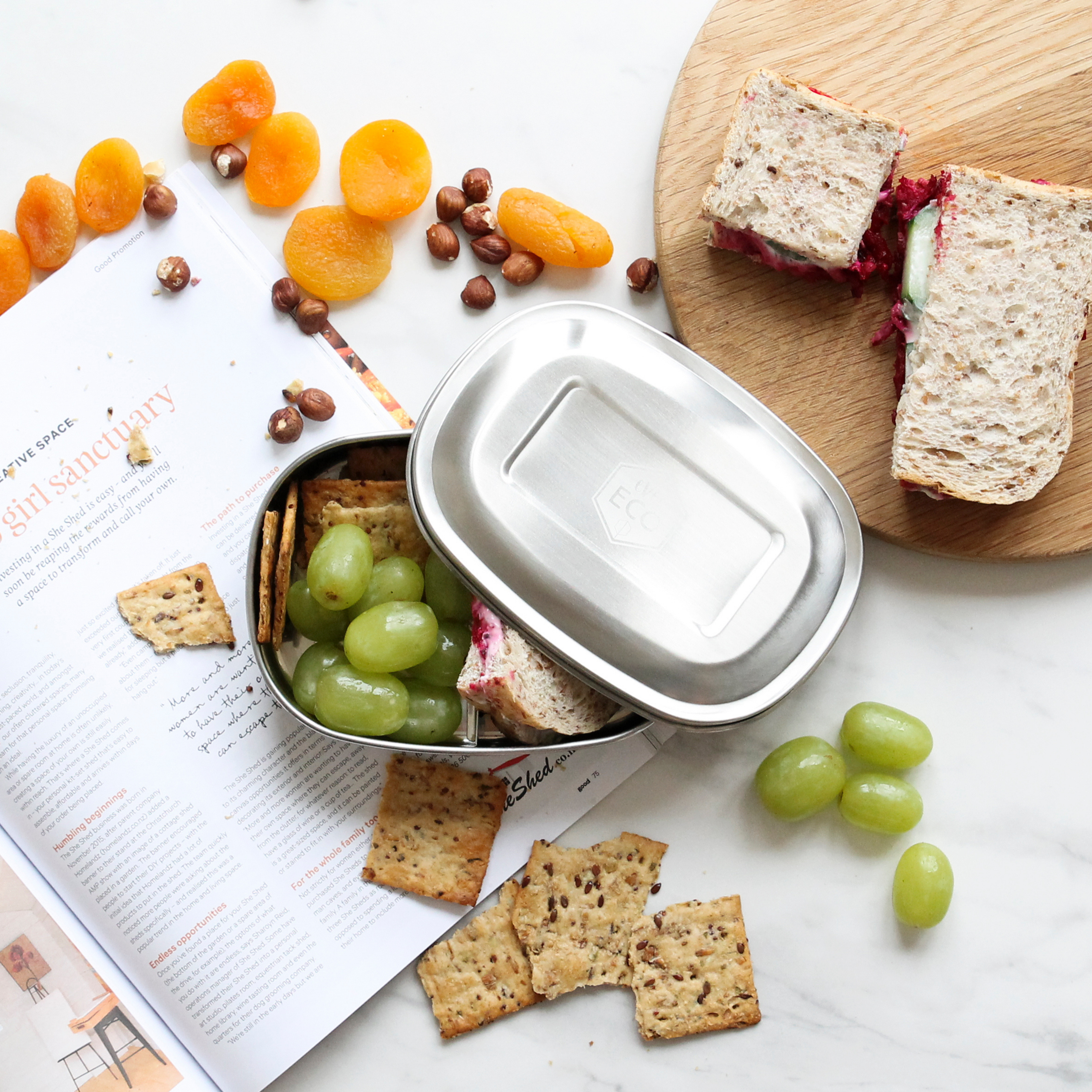 Ever Eco Bento Snack Box 2 Compartment