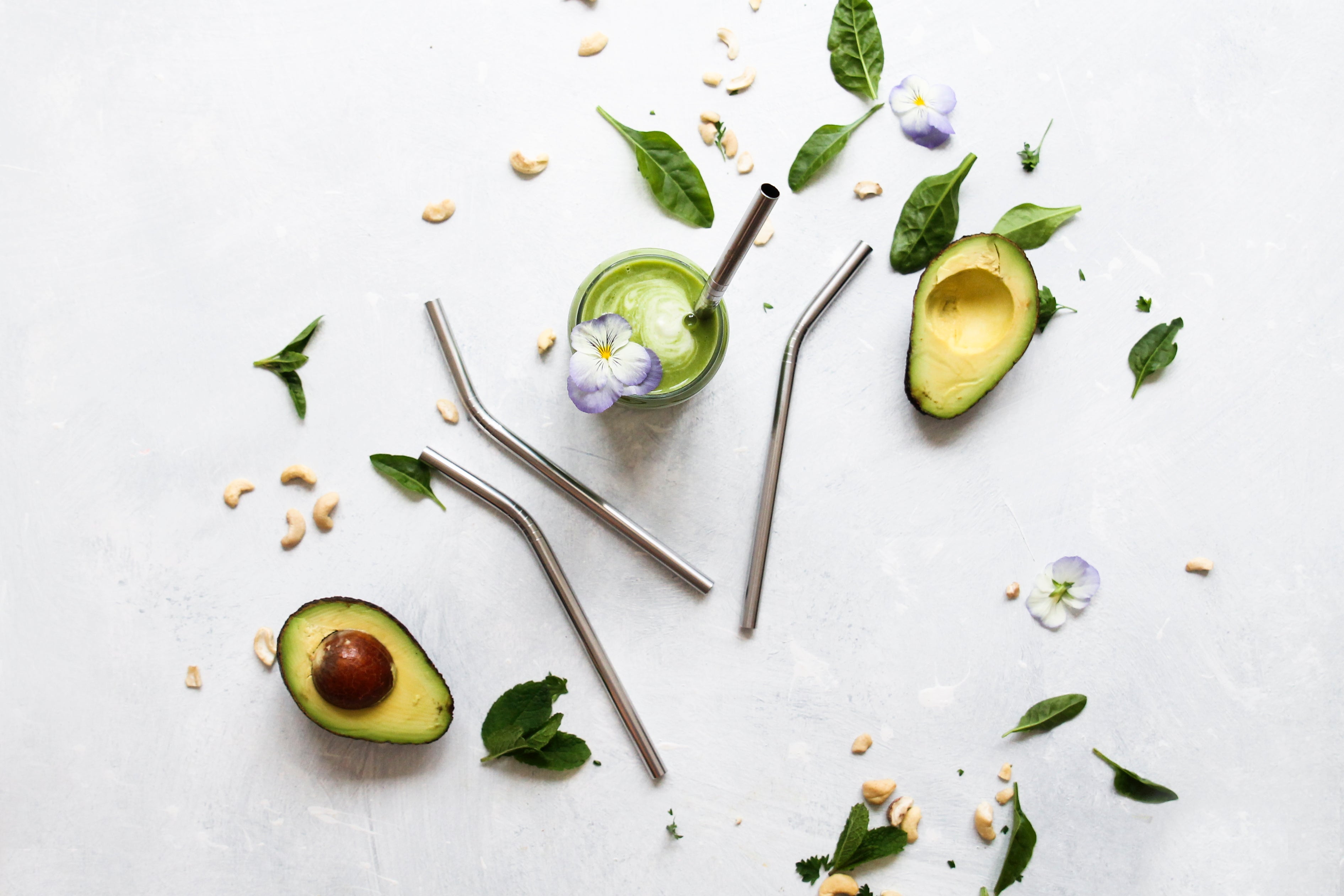 Ever Eco Stainless Steel Smoothie Straws Bent - 4 Pack