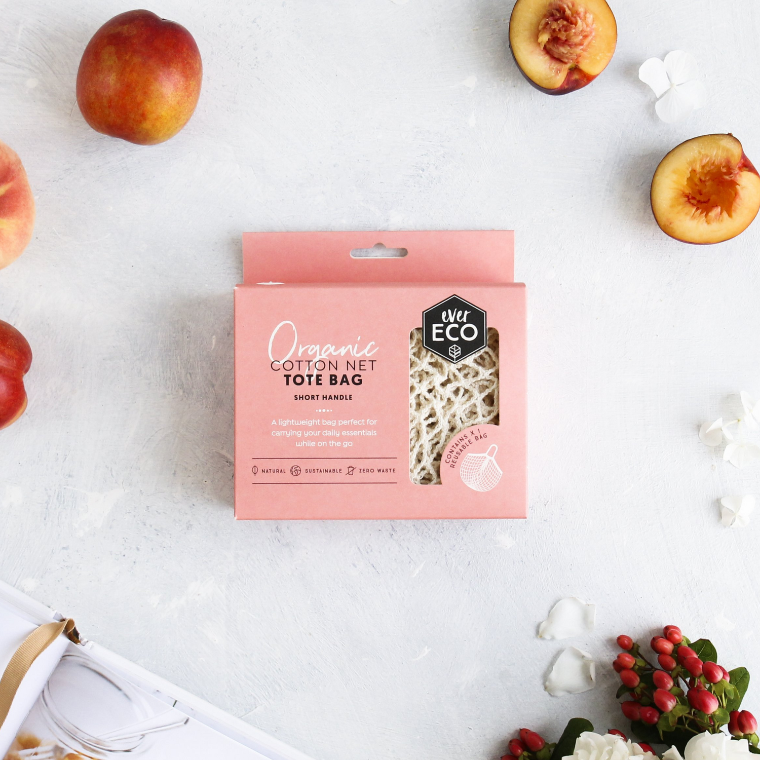 Ever Eco Organic Cotton Net Tote Bag Short Handle