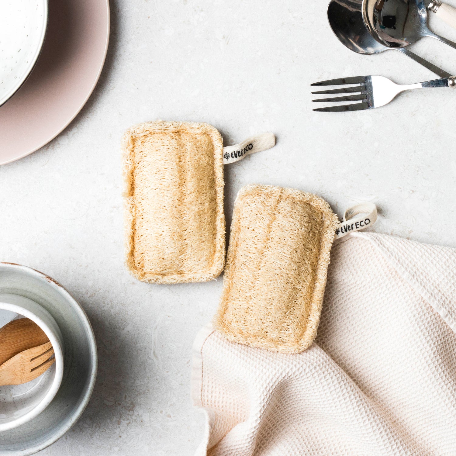 Loofah Dish Sponges - Set of 2