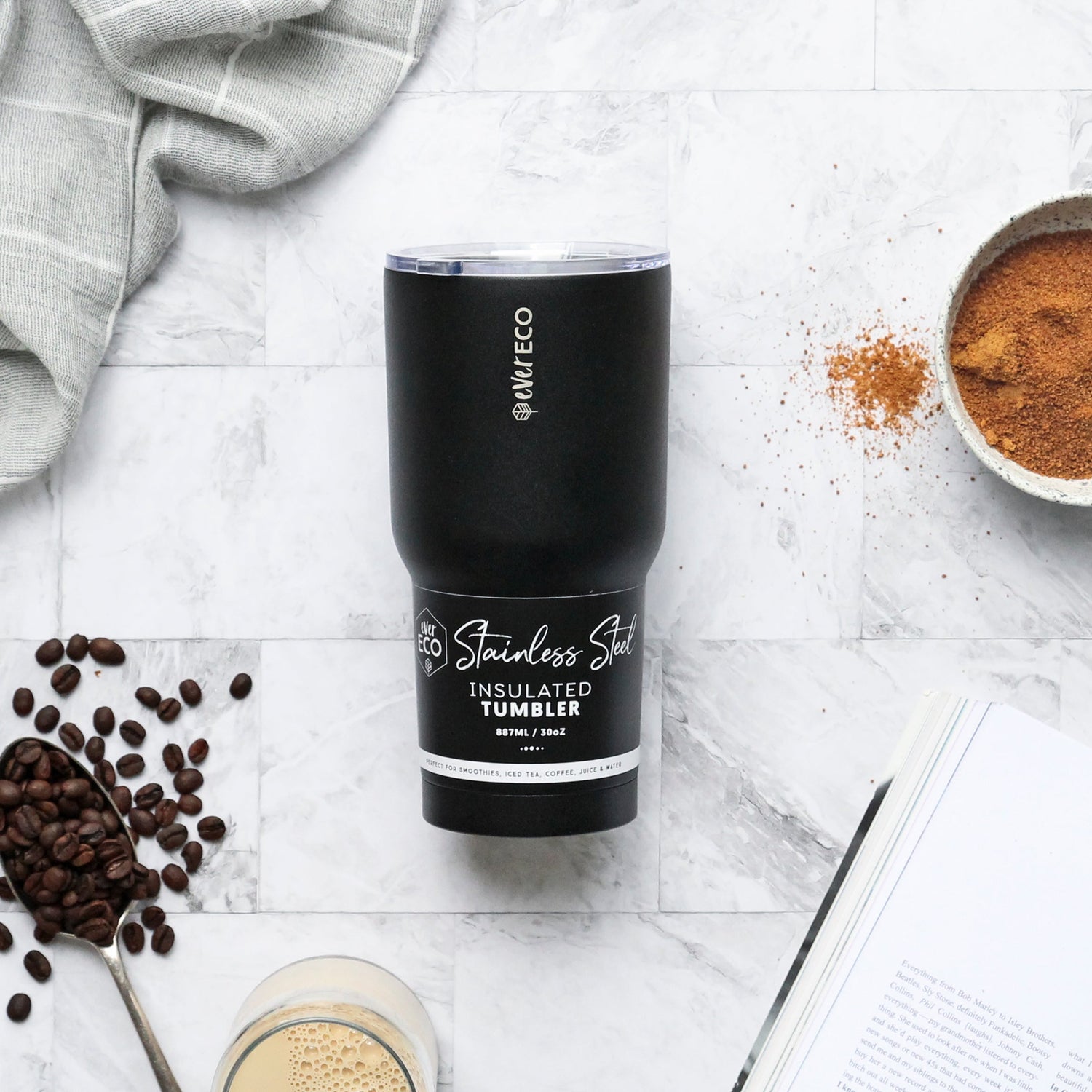 Ever Eco Insulated Tumbler Onyx - 887ml