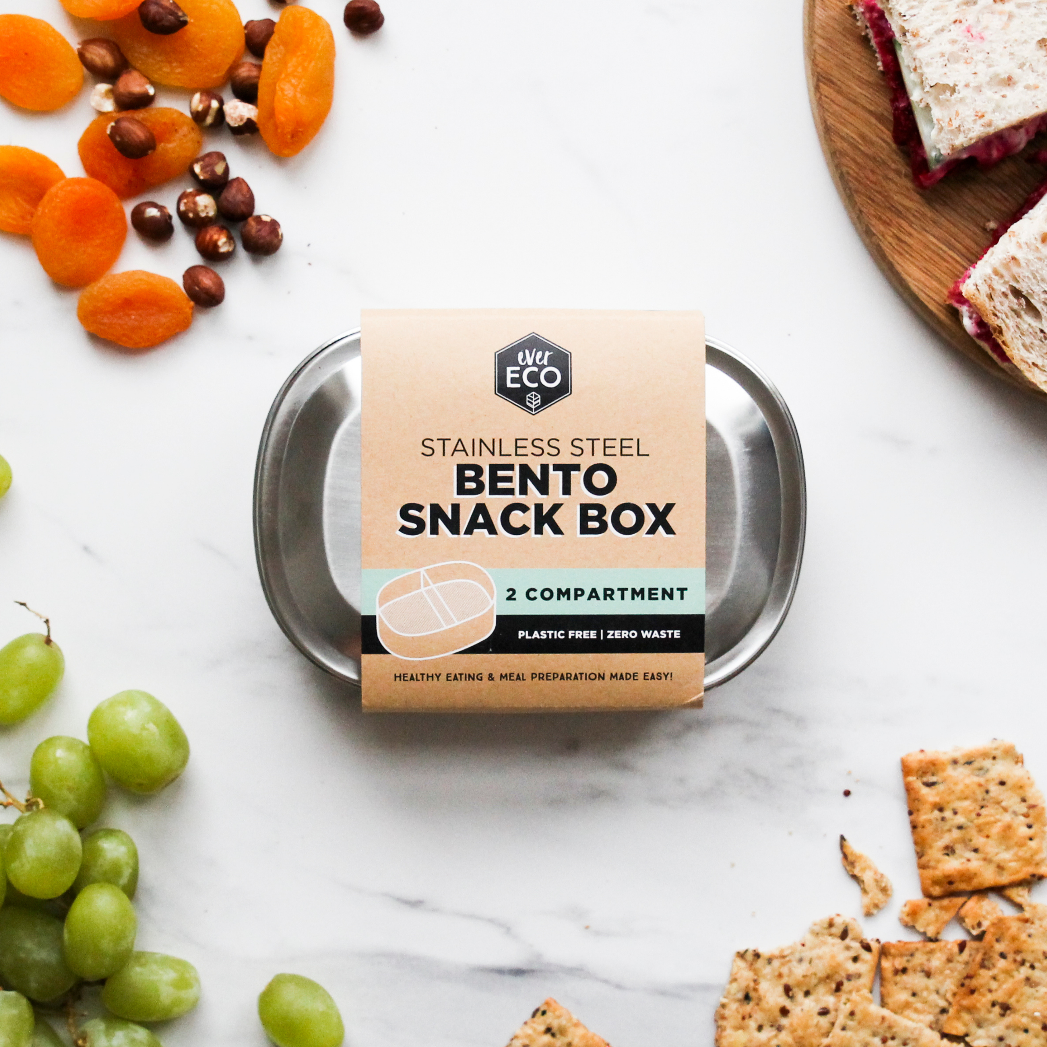 Ever Eco Bento Snack Box 2 Compartment