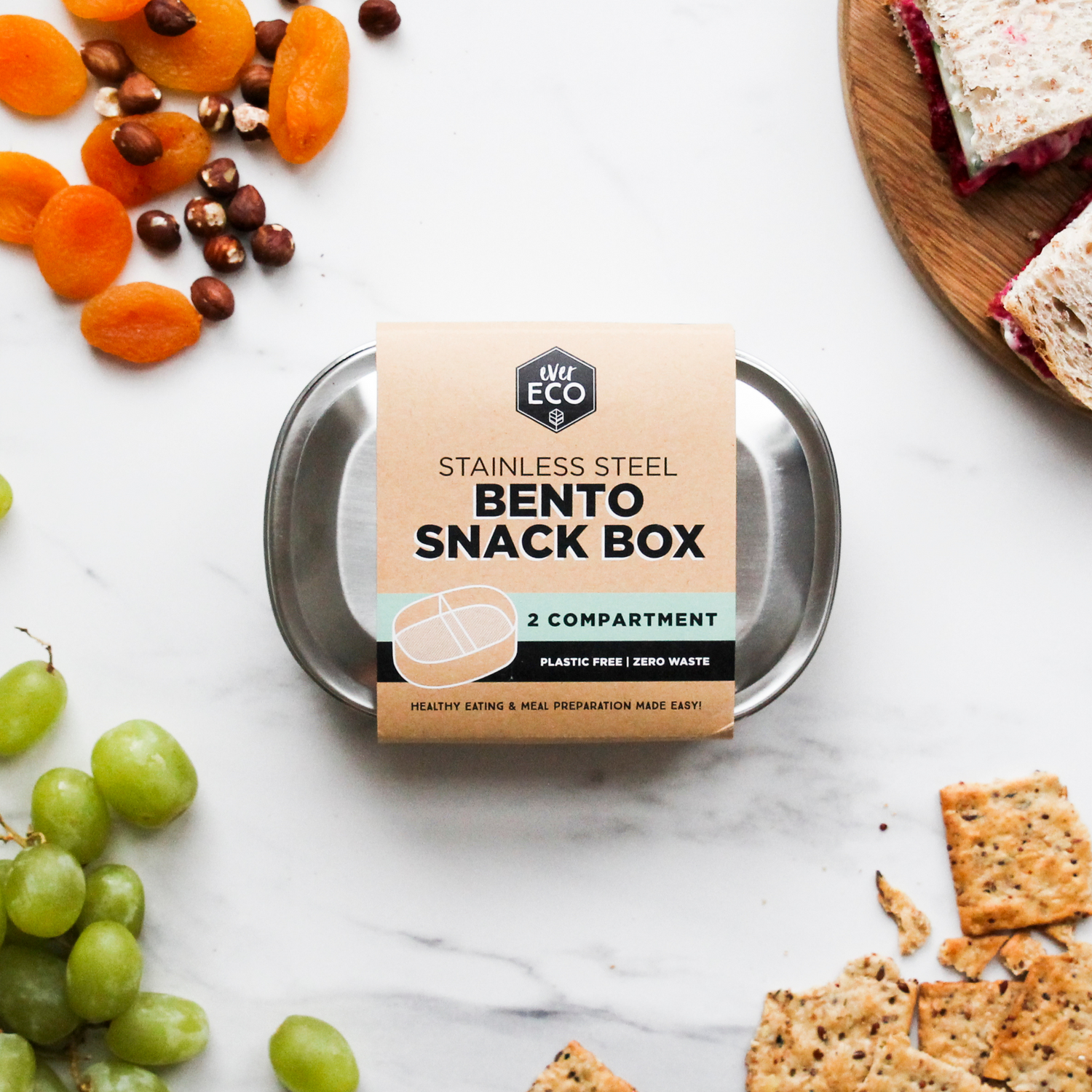 Ever Eco Bento Snack Box 2 Compartment