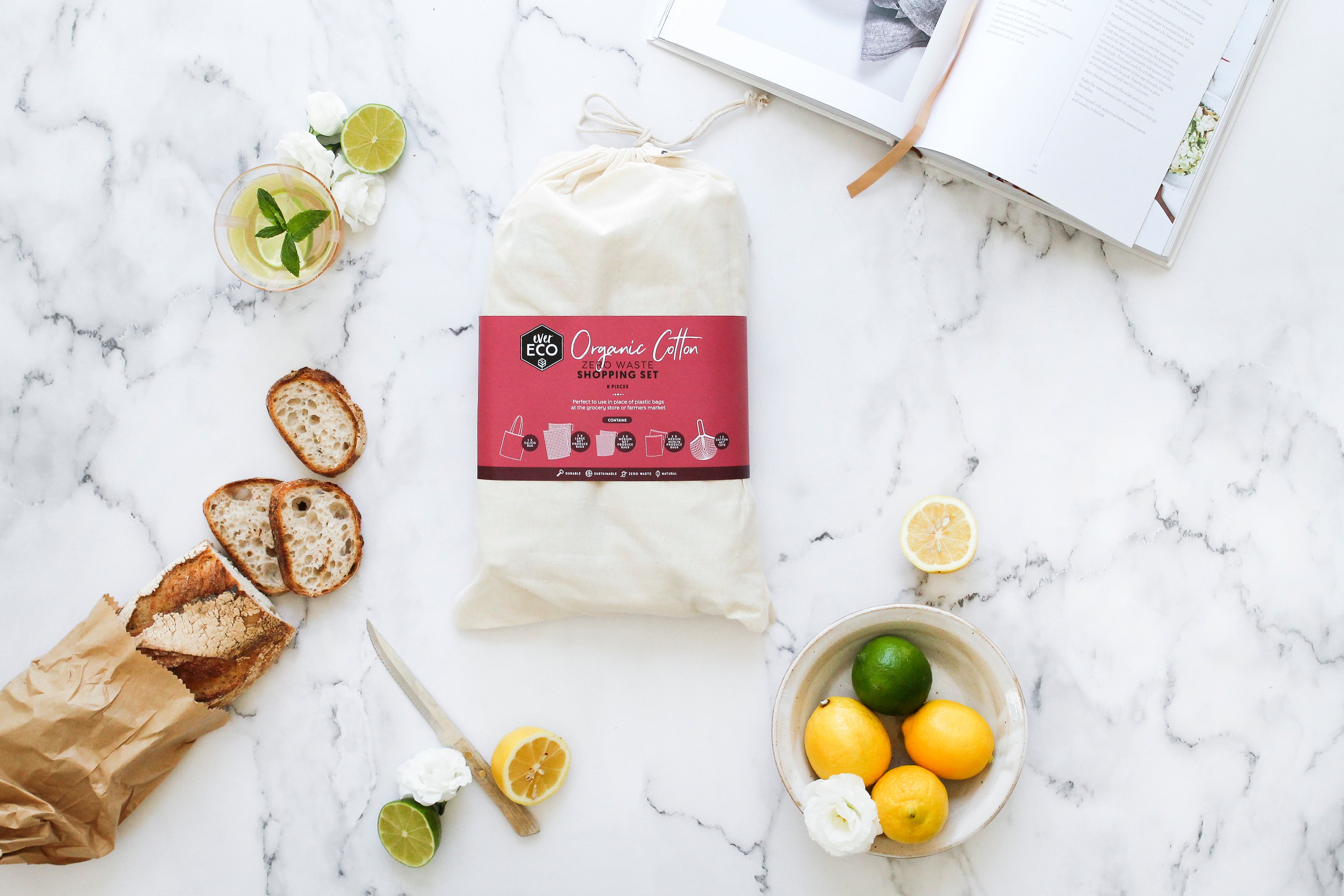 Ever Eco Organic Cotton Zero Waste Shopping Set