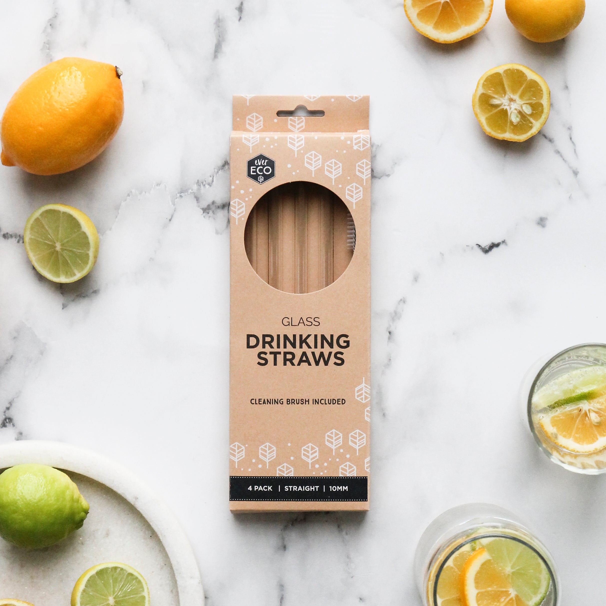 Ever Eco Glass Straws Straight - 4 pack