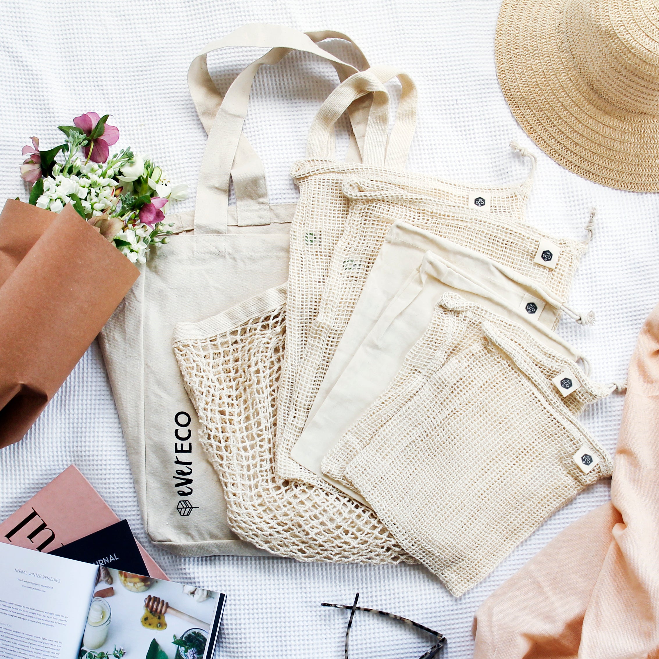 Ever Eco Organic Cotton Zero Waste Shopping Set