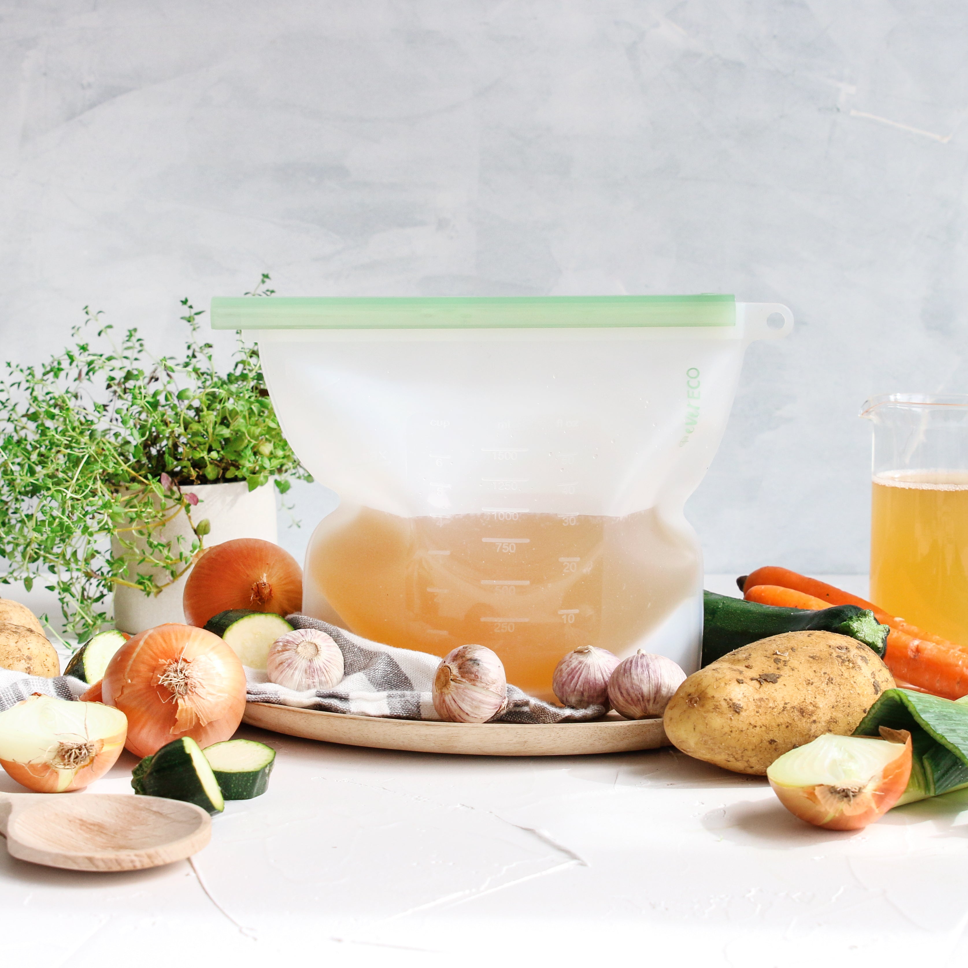 Ever Eco Reusable Silicone Food Pouches - 2 x 1.5L