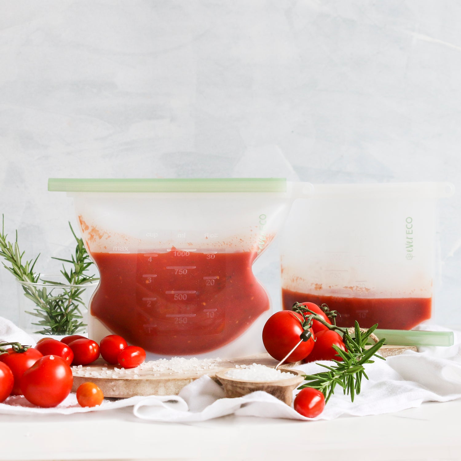 Ever Eco Reusable Silicone Food Pouches - 2 x 1L