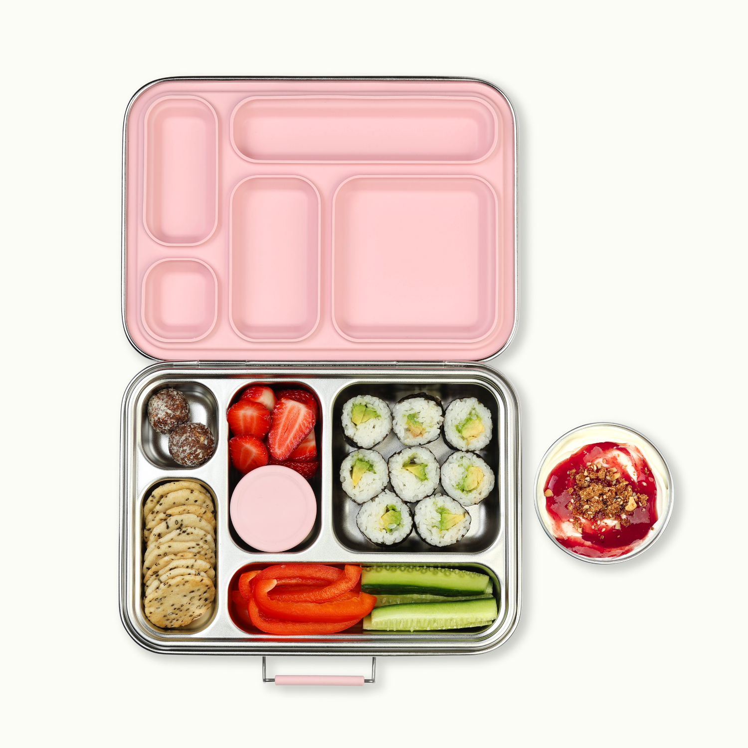5 Compartment Stainless Steel Bento Box - Sorbet