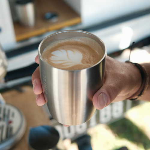 295ml Insulated Coffee Cup - Brushed Stainless