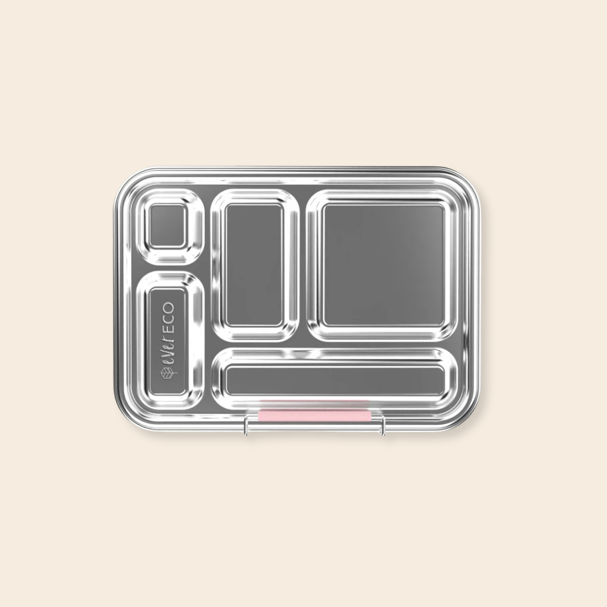 5 Compartment Stainless Steel Bento Box - Sorbet