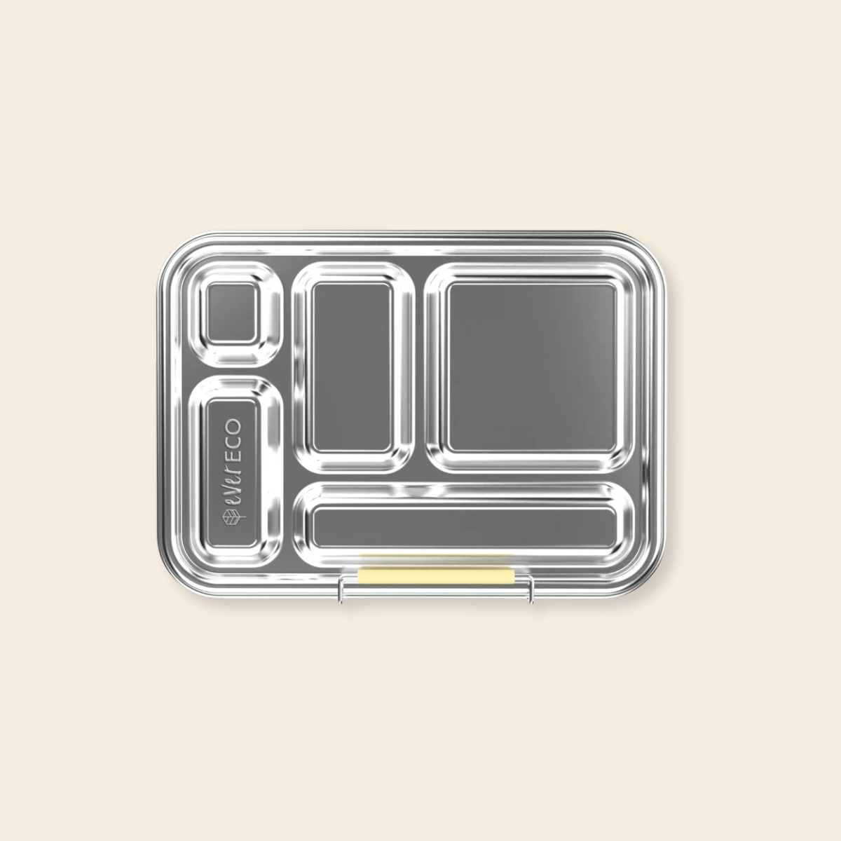 5 Compartment Stainless Steel Bento Box - Buttercup