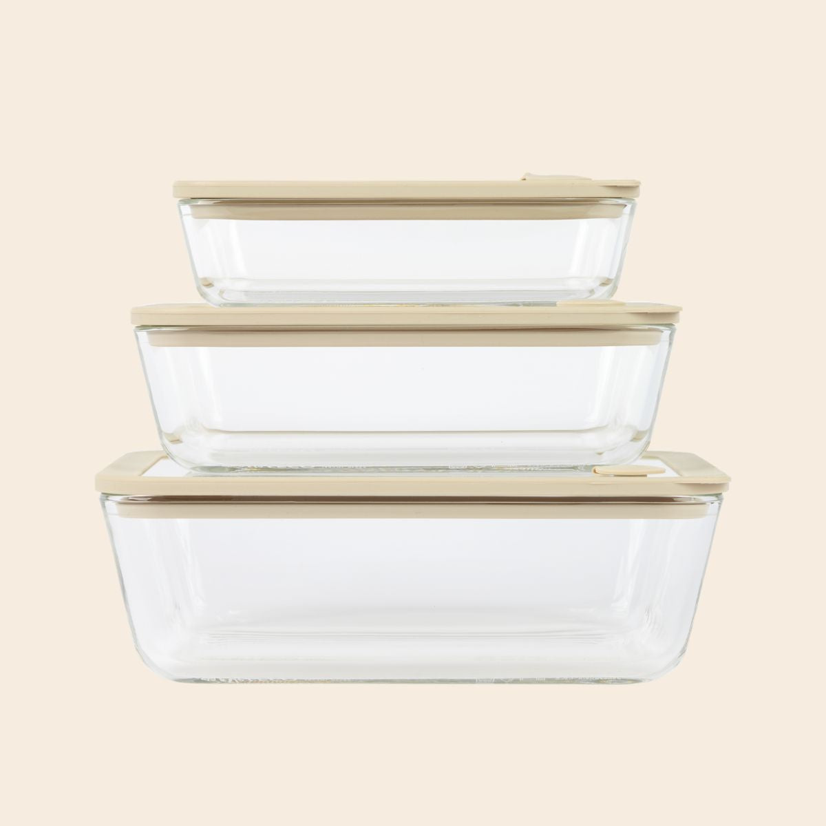Glass Food Containers - Set of 3