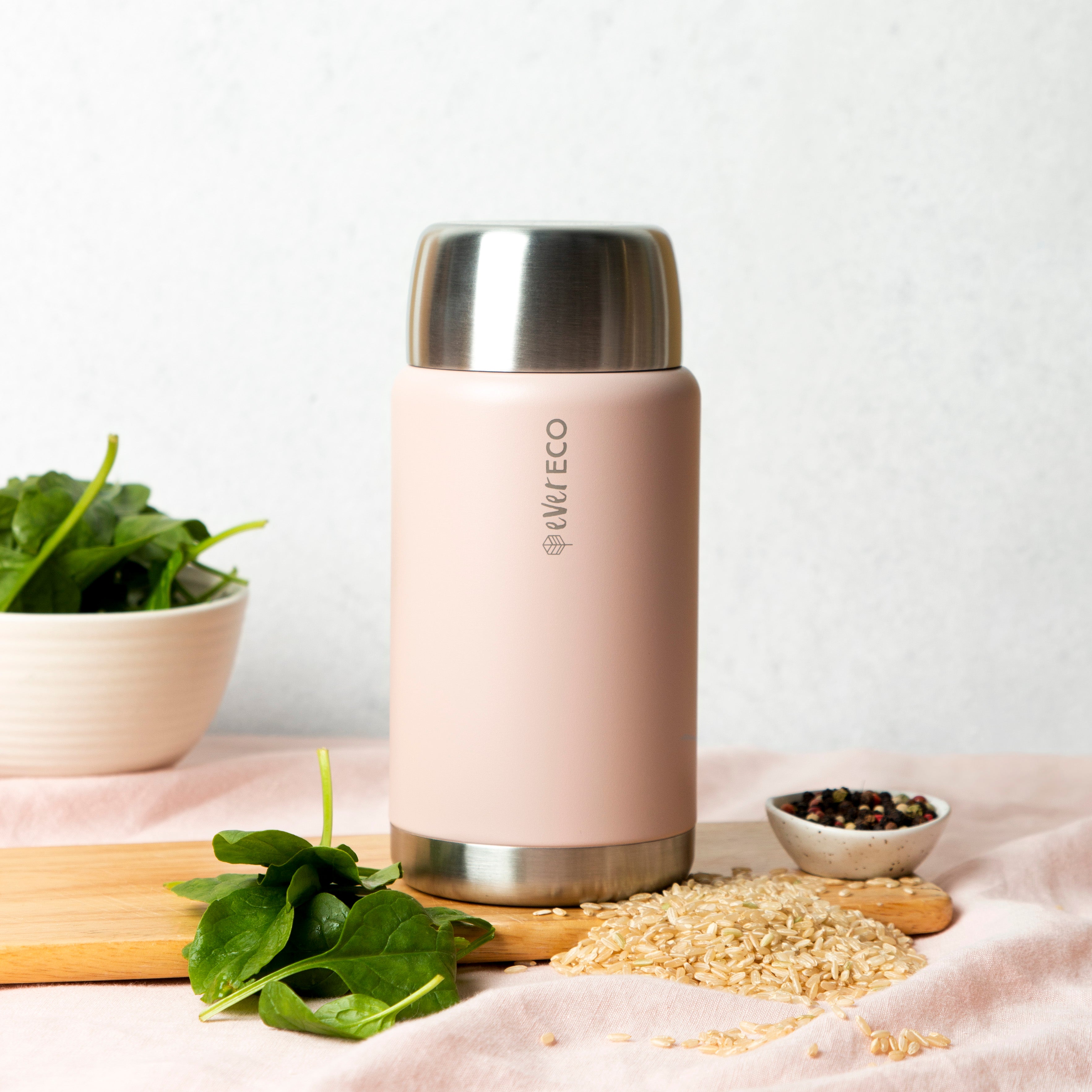 800ml Insulated Food Jar - Rose