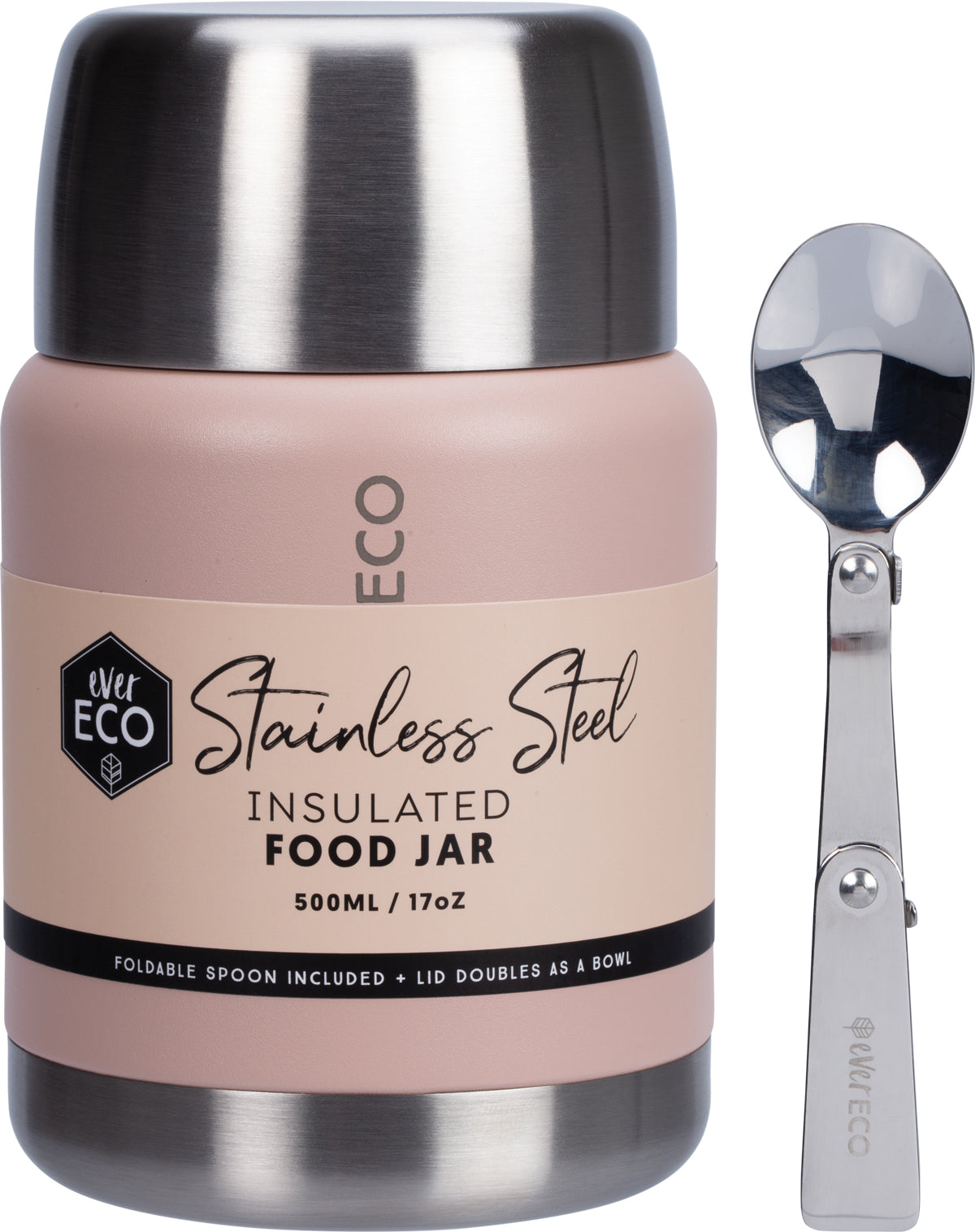 500ml Insulated Food Jar - Rose