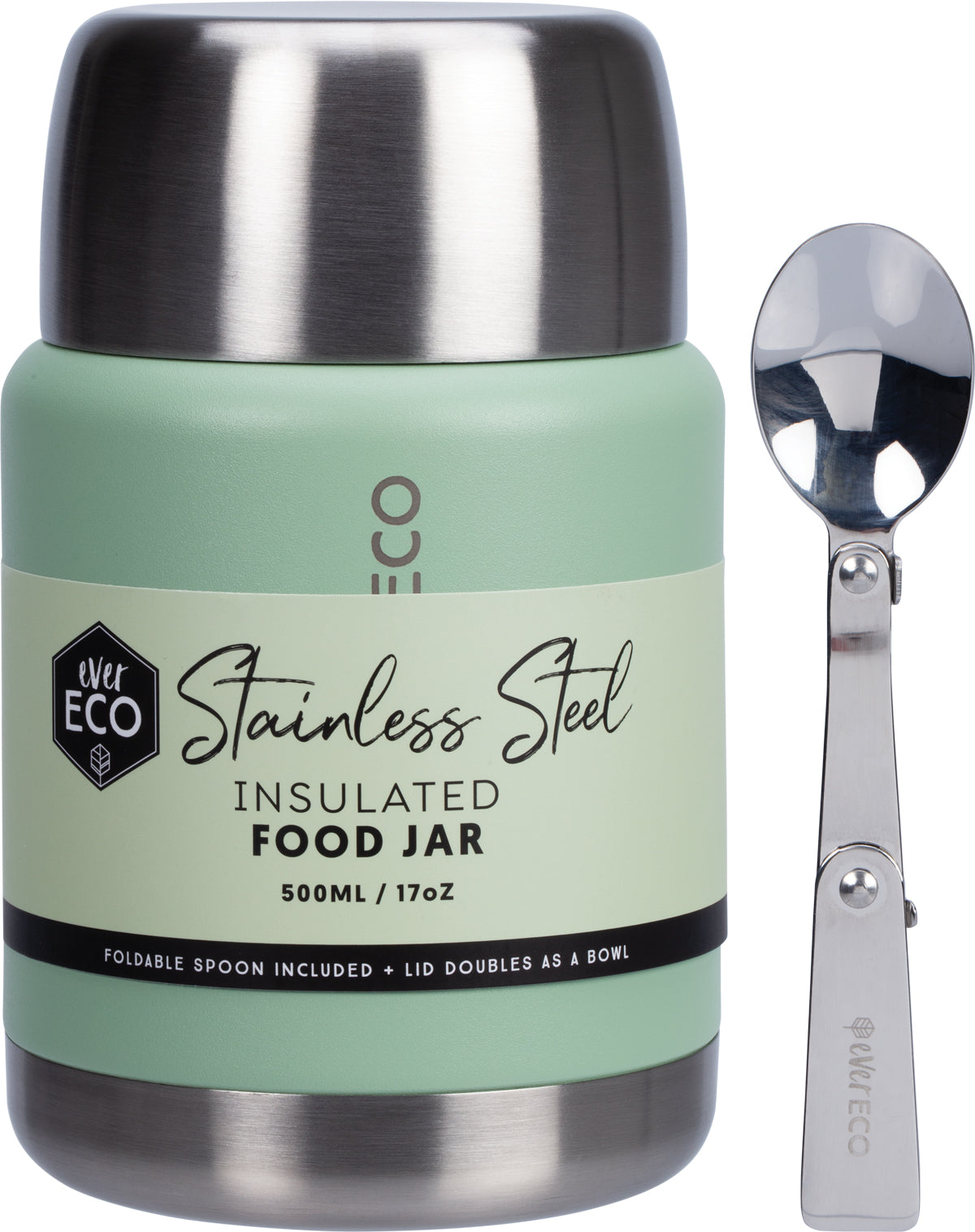 500ml Insulated Food Jar - Sage
