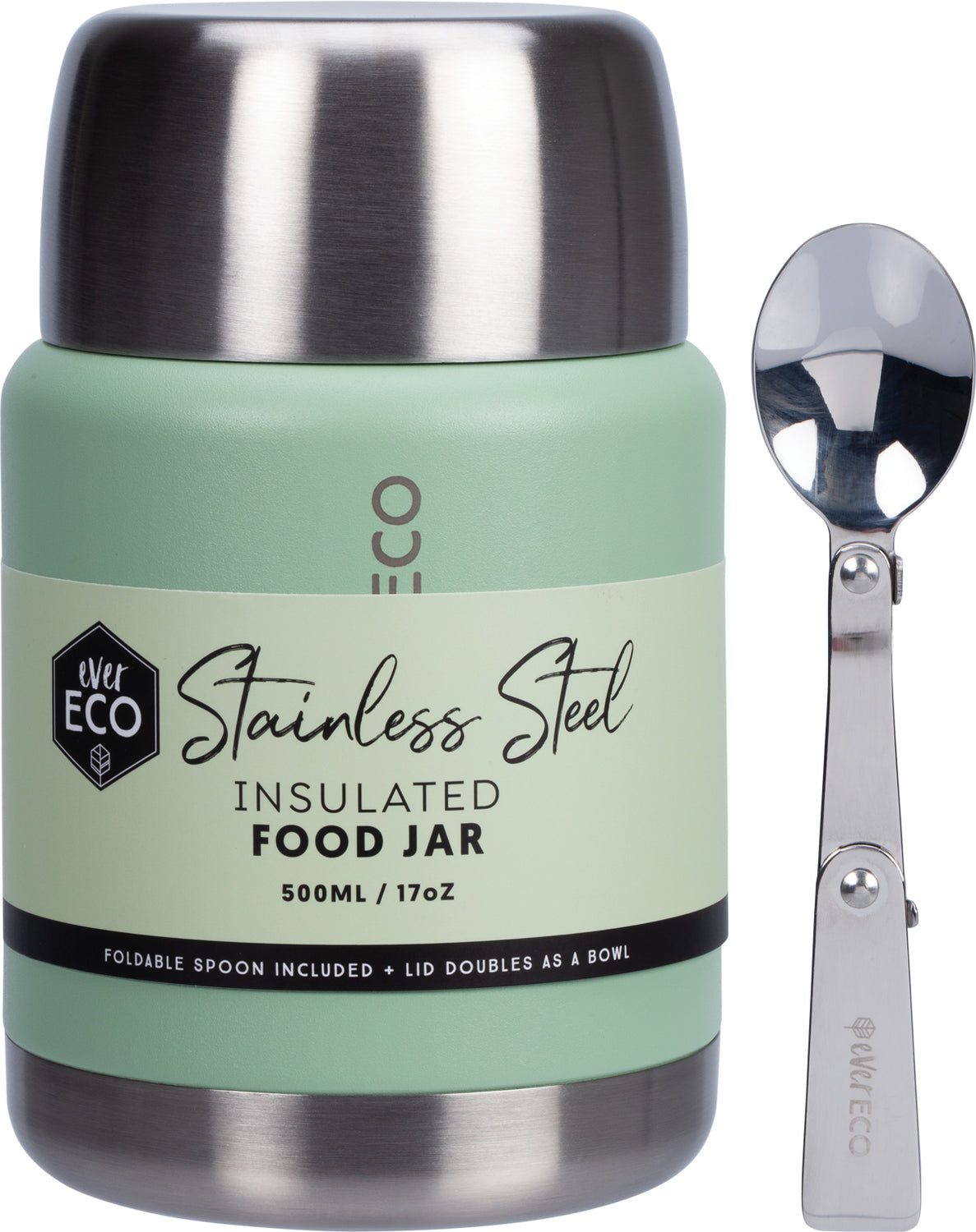 Ever Eco Insulated Food Jar Sage - 500ml