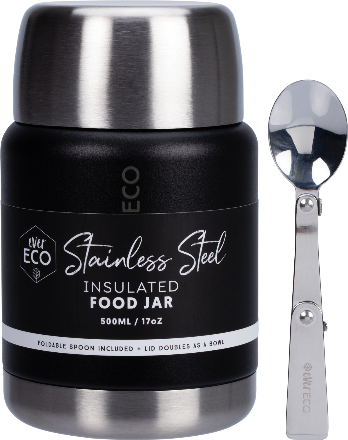 Ever Eco Insulated Food Jar Onyx - 500ml