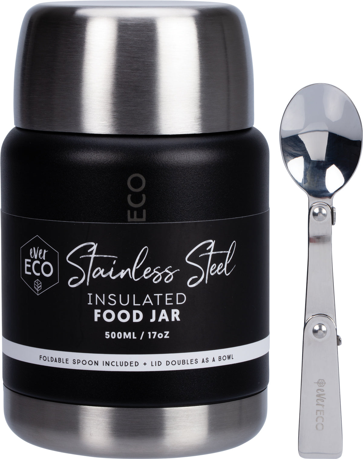 500ml Insulated Food Jar - Onyx