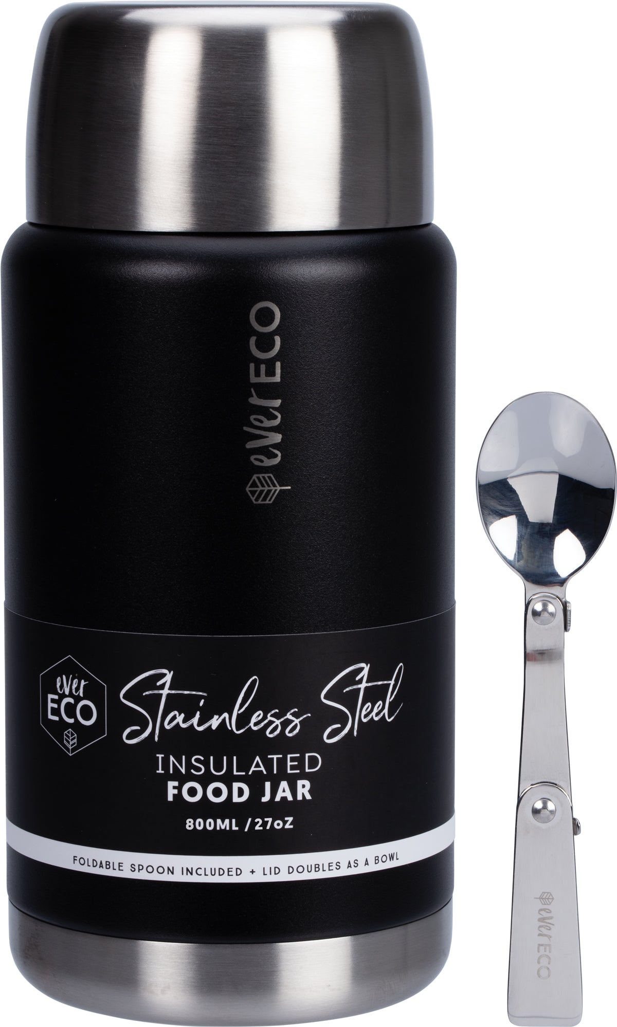 800ml Insulated Food Jar - Onyx