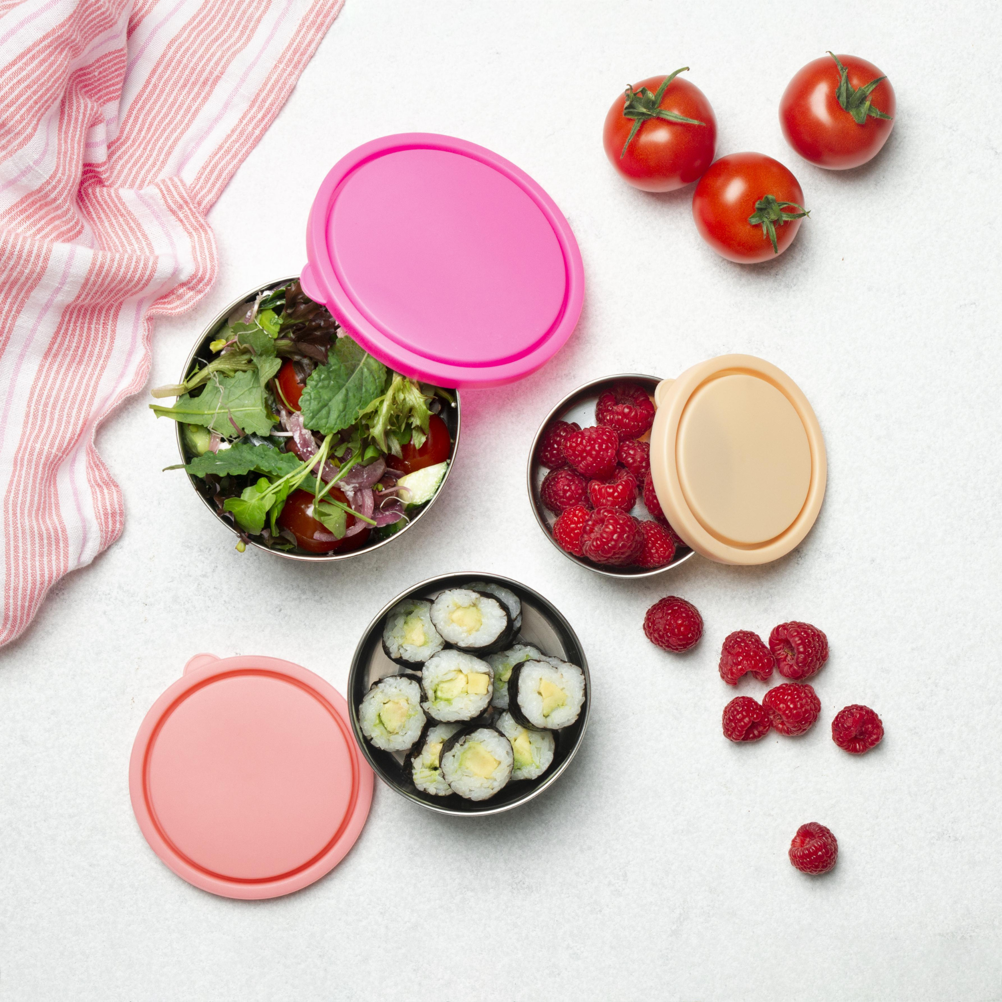 Round Nesting Containers Rise Collection - 3 Piece Set