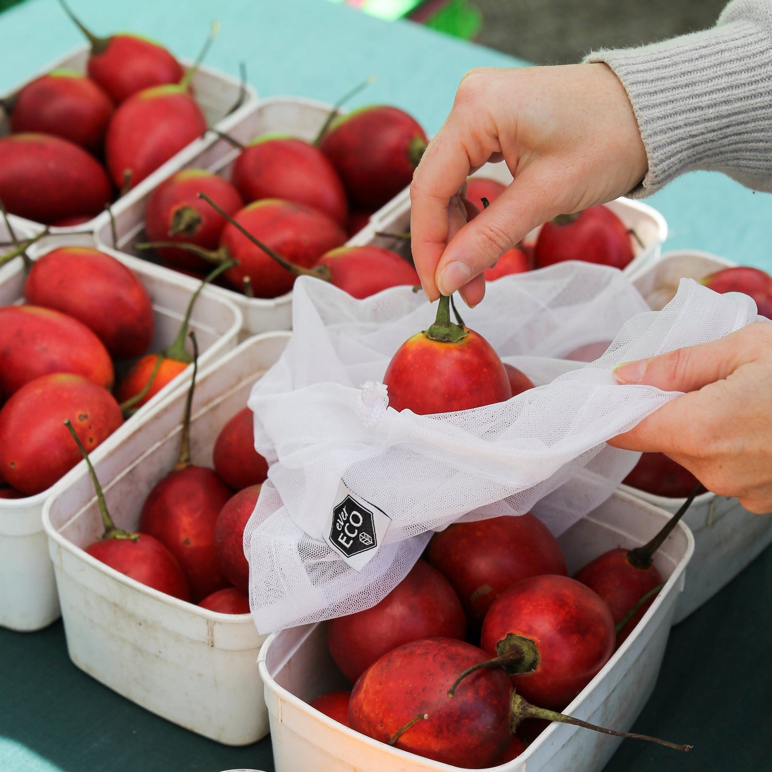Reusable Produce Bags RPET Mesh - 4 Pack