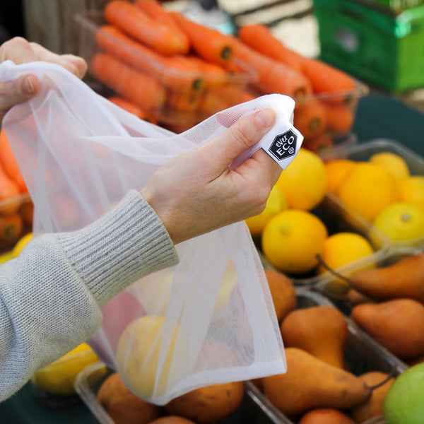 Reusable Produce Bags RPET Mesh - 4 Pack