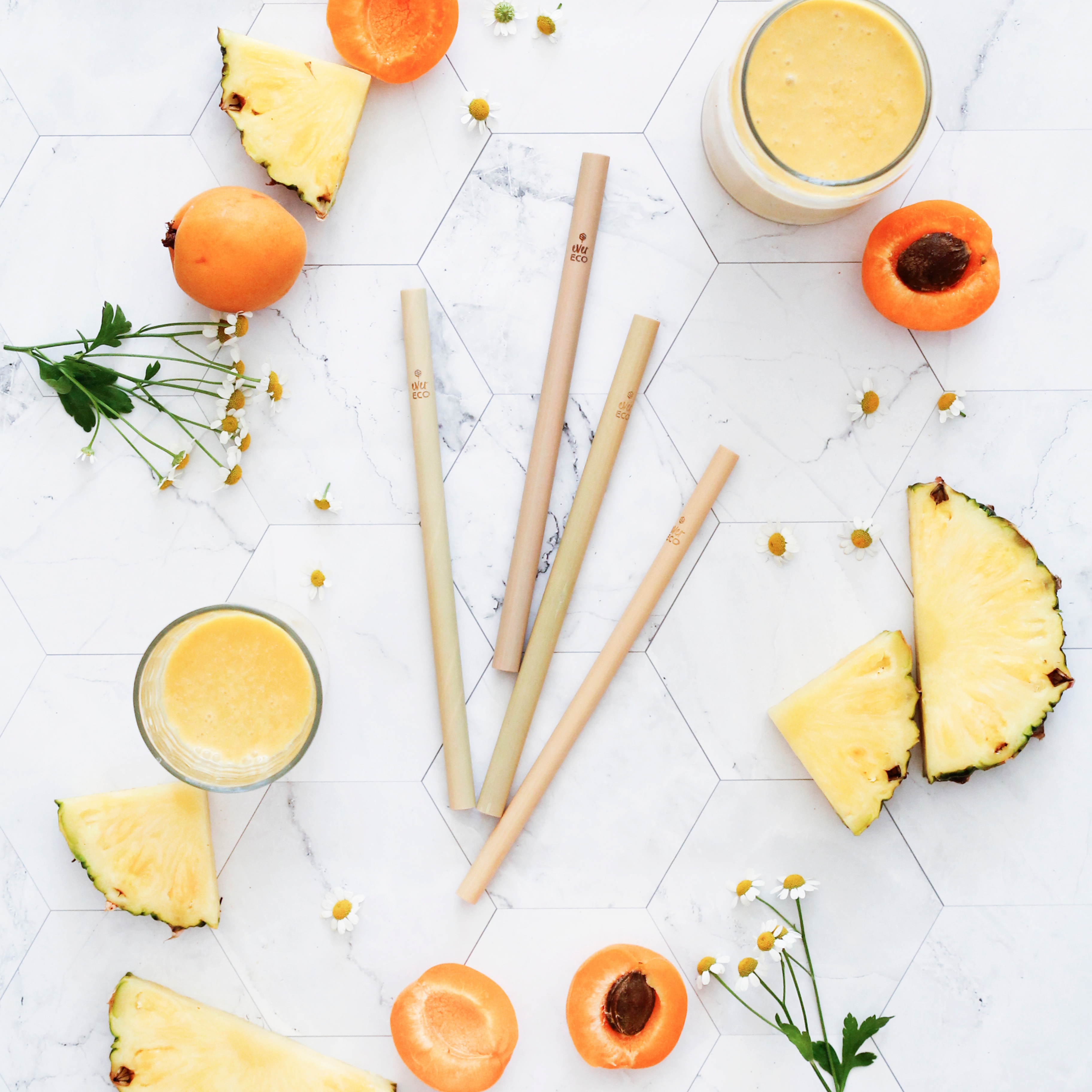 Bamboo Straws - 4 Pack