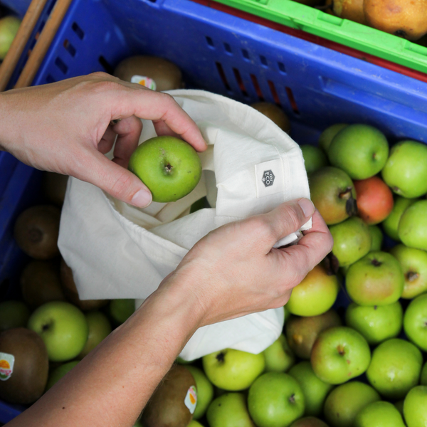 Organic Cotton Muslin Produce Bags - 4 Pack