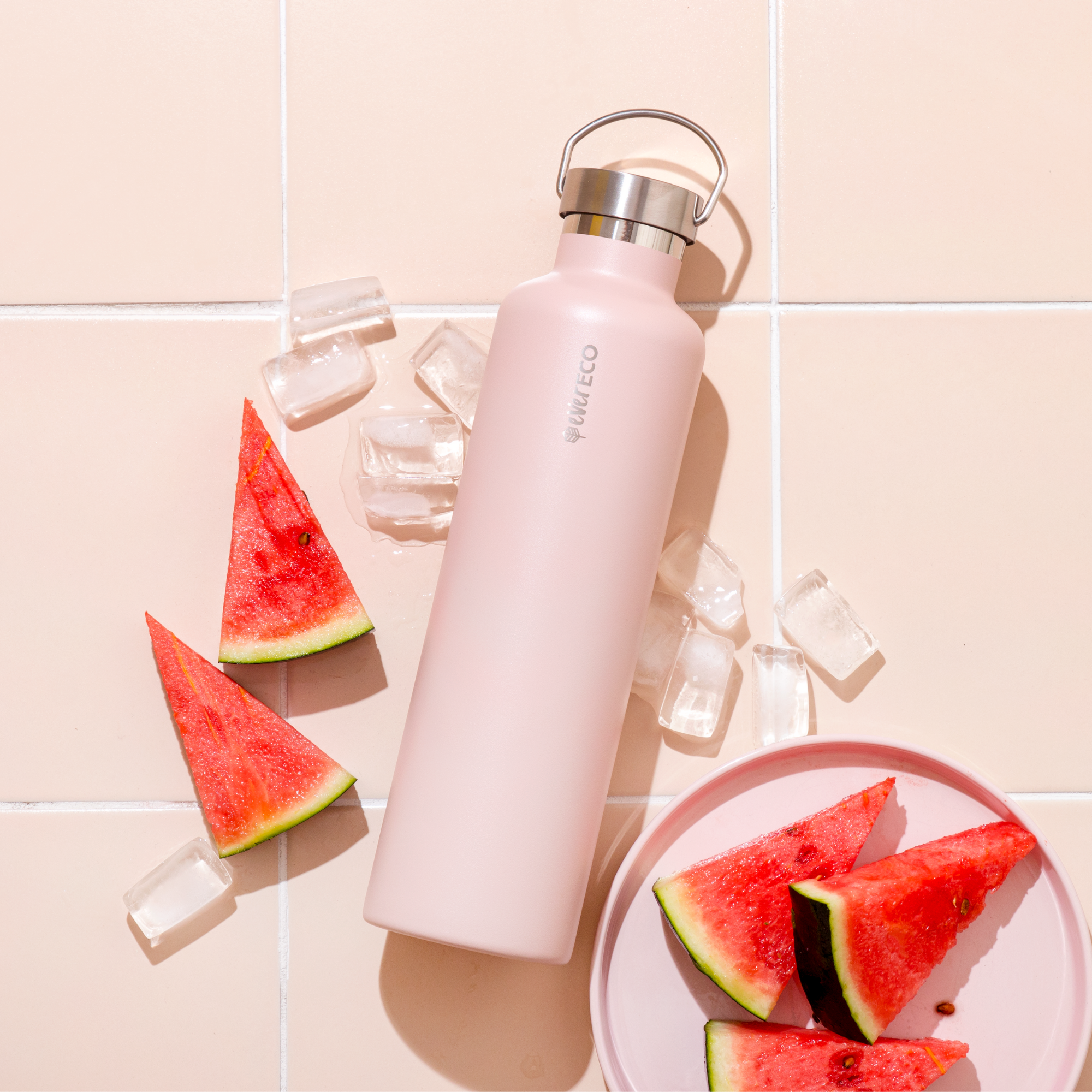 1L Insulated Drink Bottle - Rose