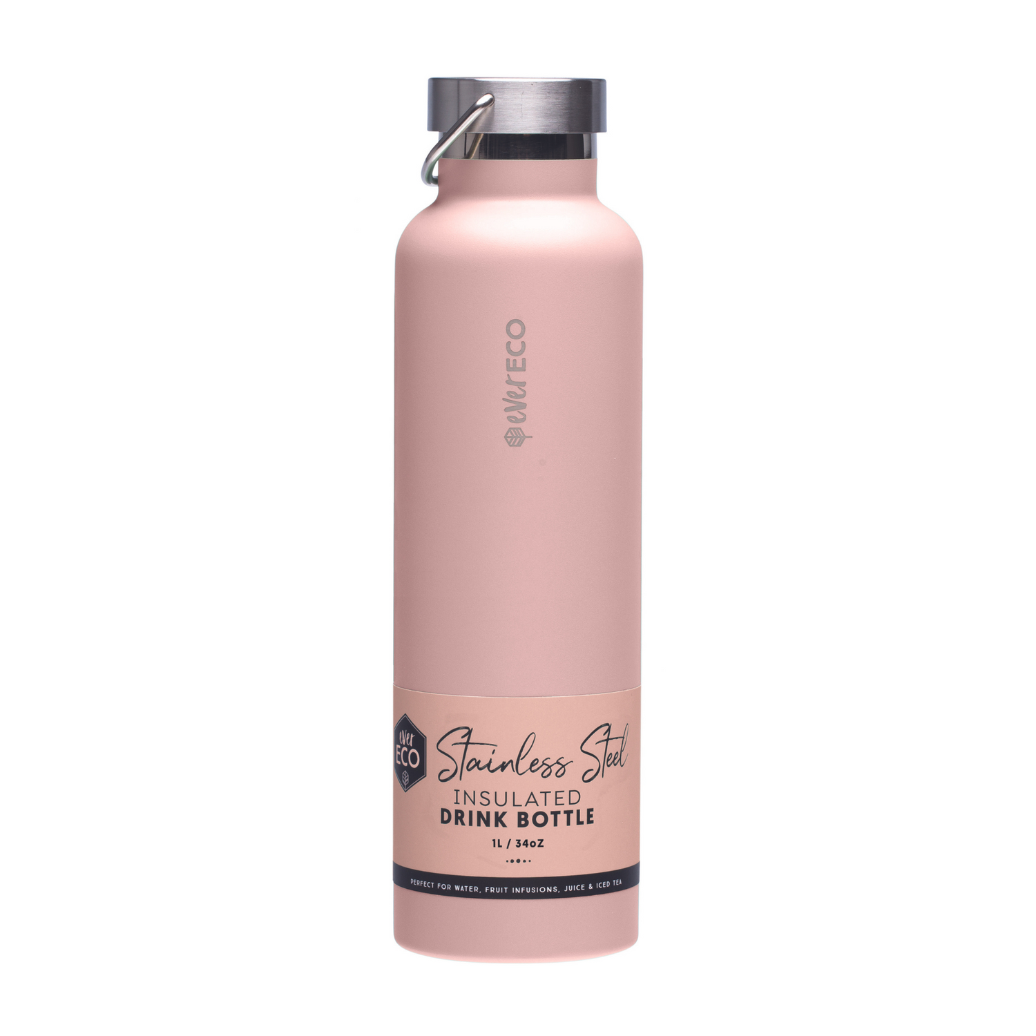 Ever Eco Insulated Drink Bottle Rose - 1L