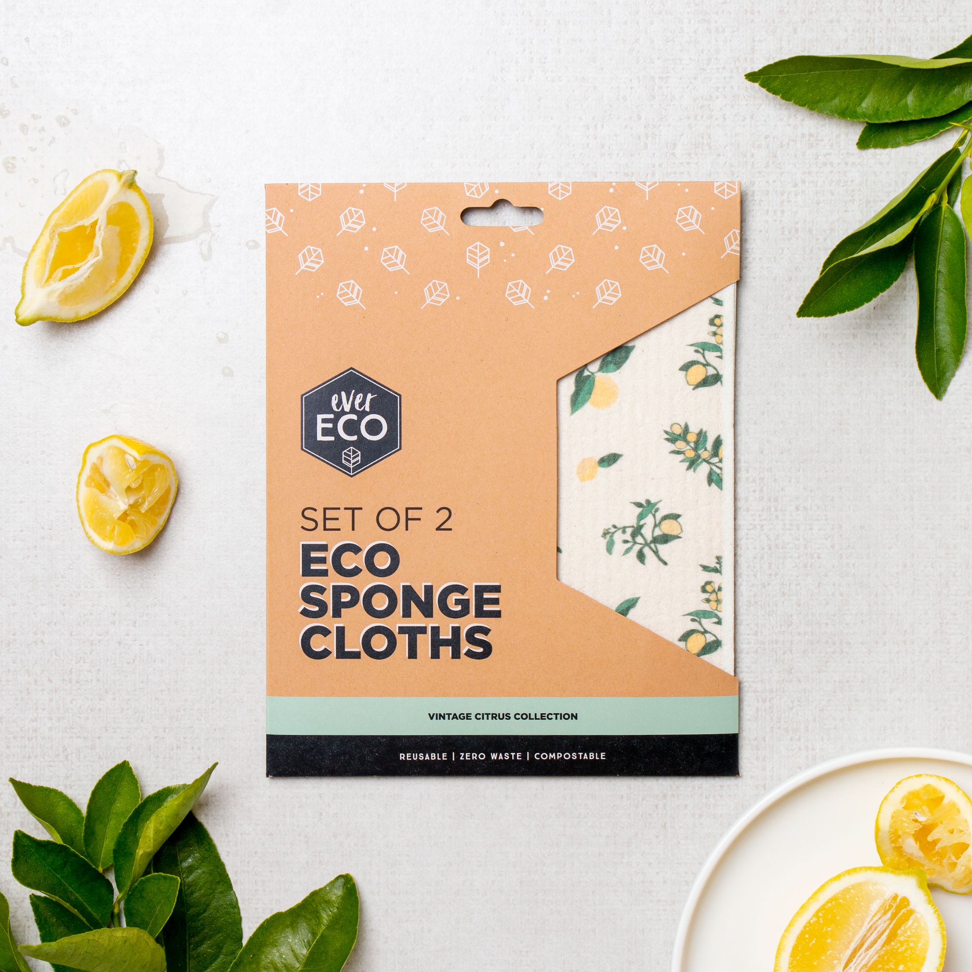 Sponge Cloths Vintage Citrus - 2 Pack