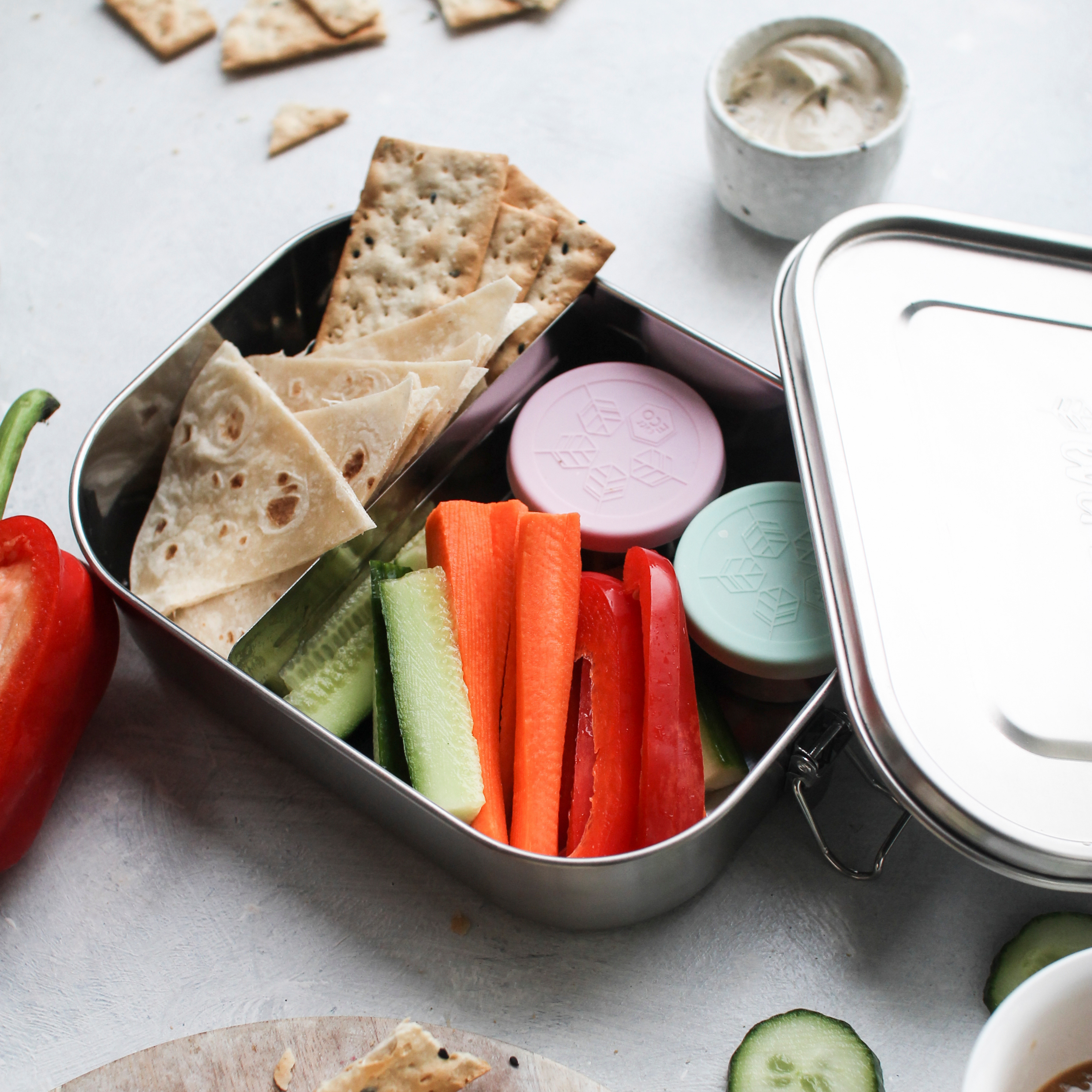 Bento Box 2 Compartment with Removable Divider 1400ml