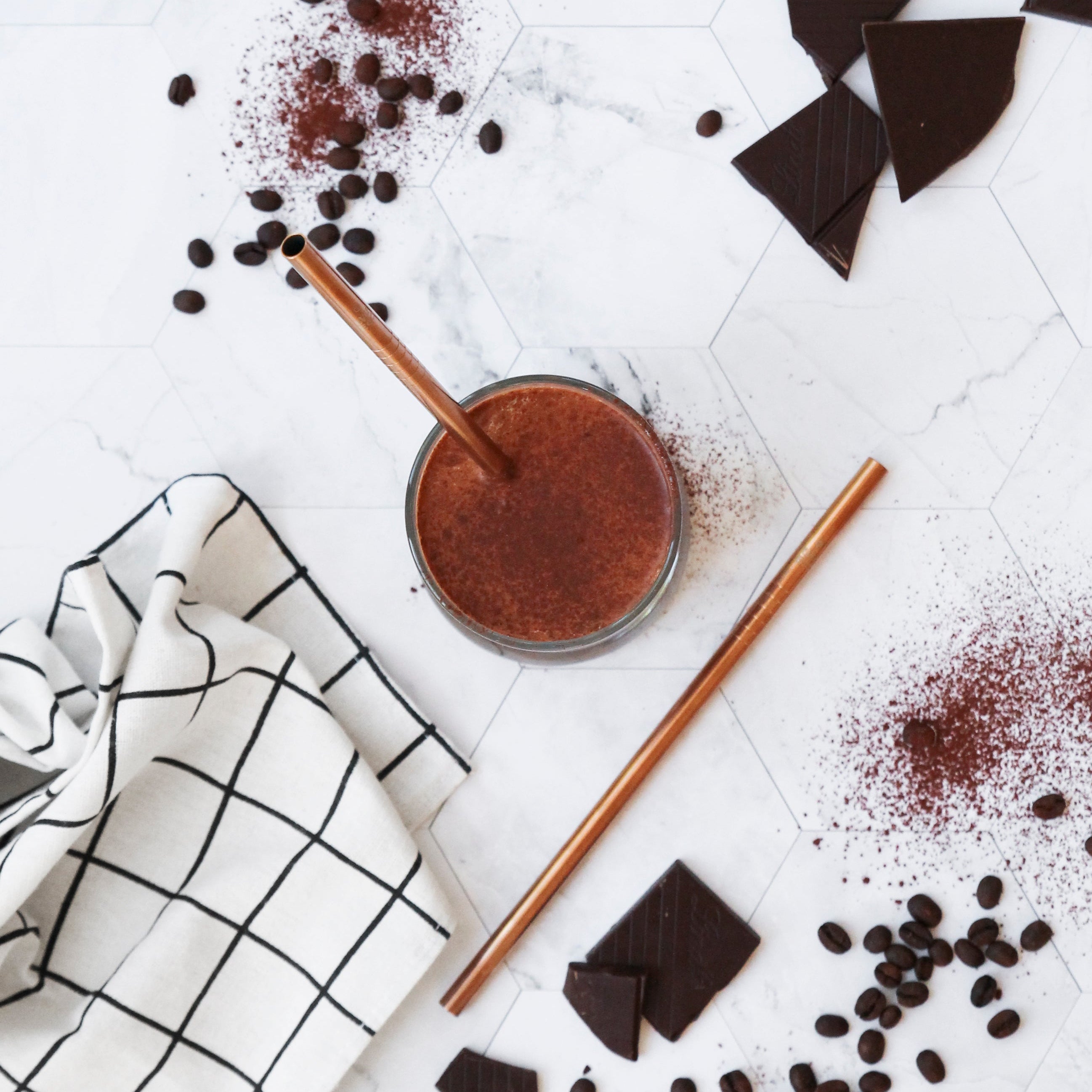 Rose Gold Straws Straight - 2 Pack
