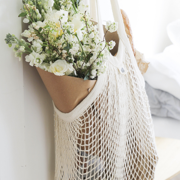 Ever Eco Organic Cotton Net Tote Bag Long Handle