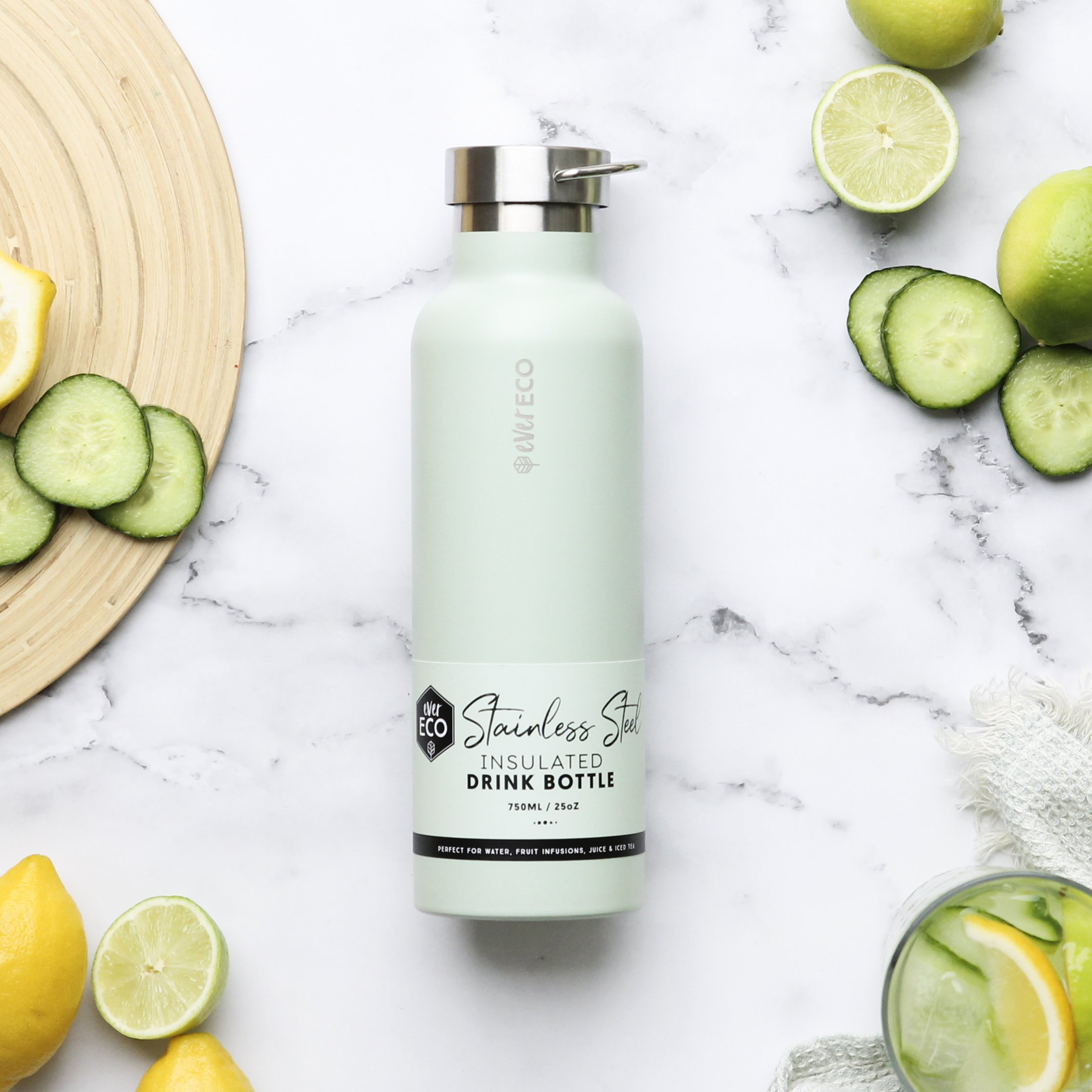 750ml Insulated Drink Bottle - Sage