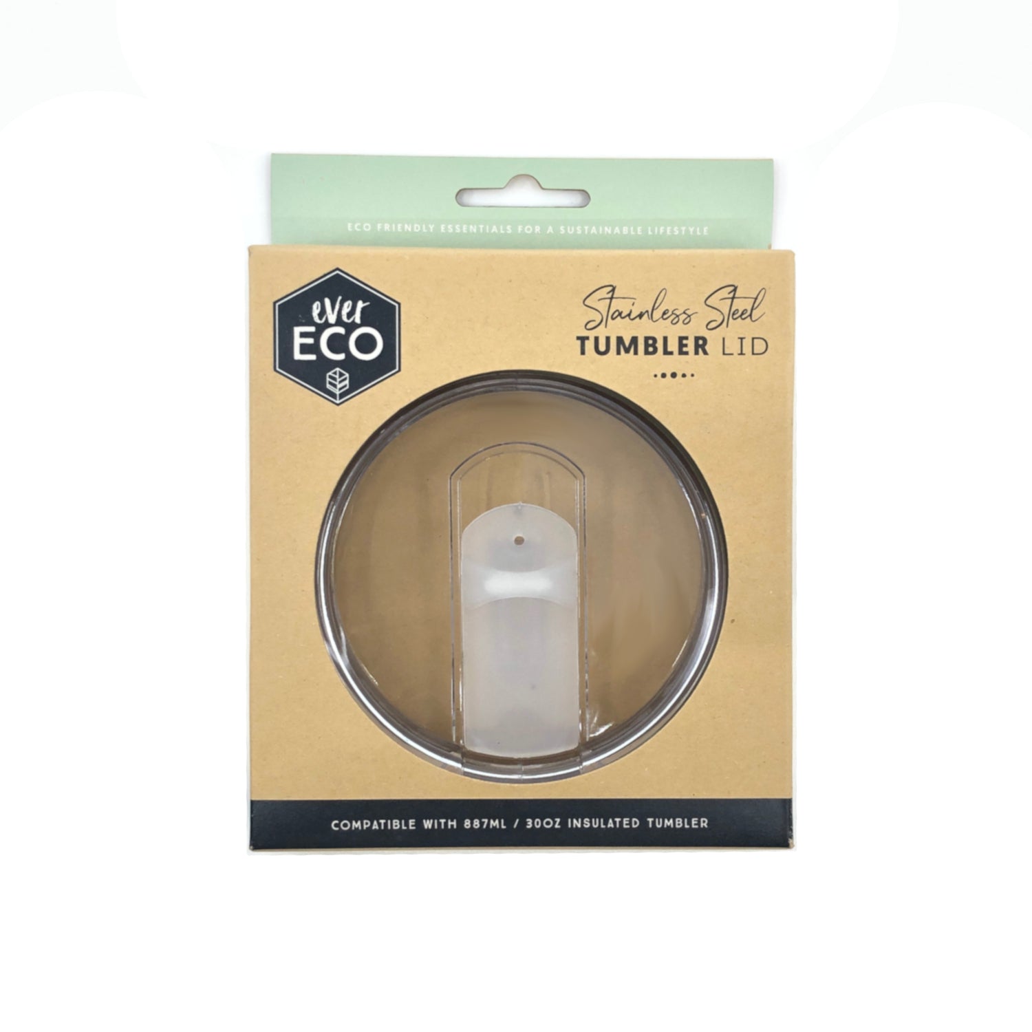 Ever Eco Insulated Tumbler Clear Sliding Replacement Lid - 887ml