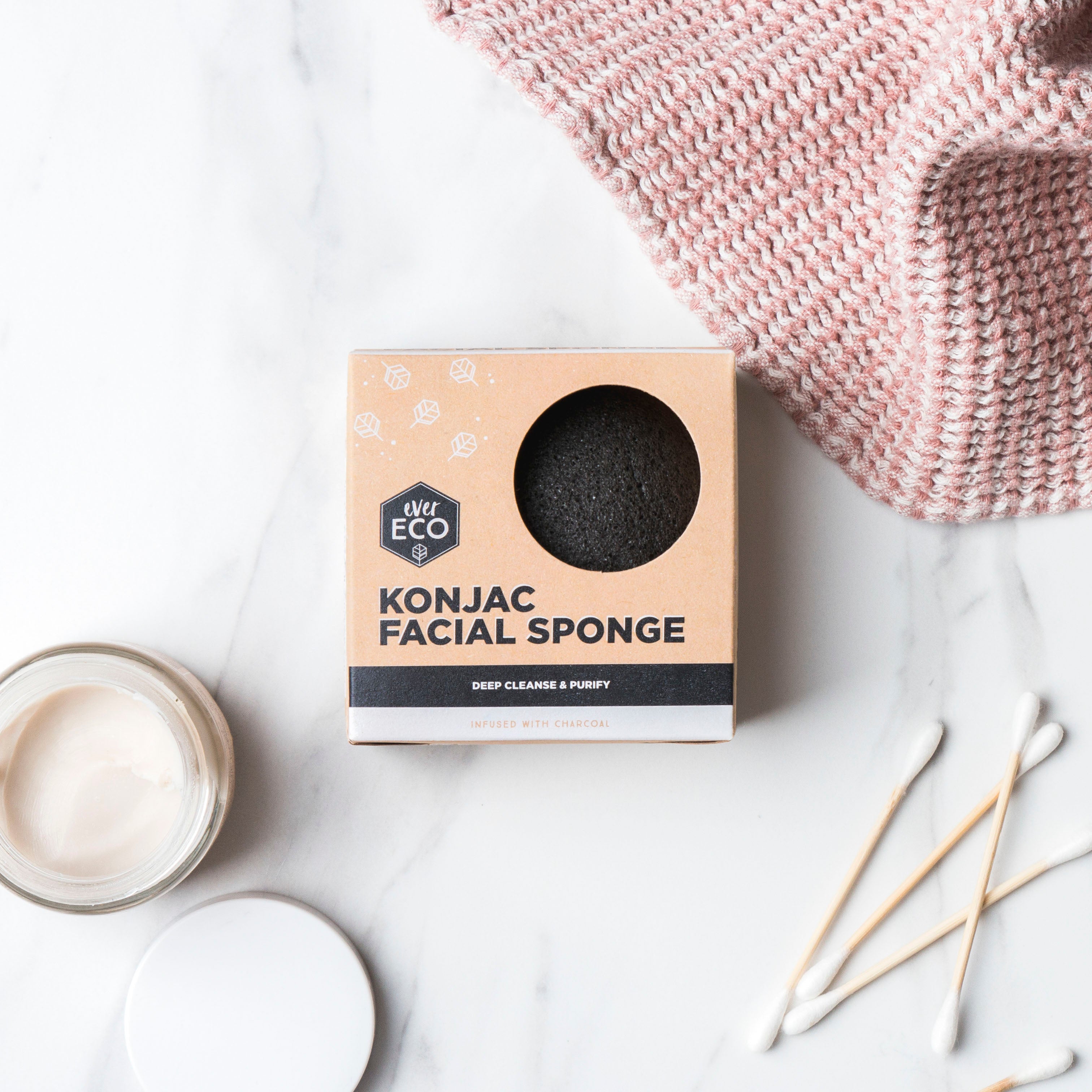 Konjac Facial Sponge - Charcoal