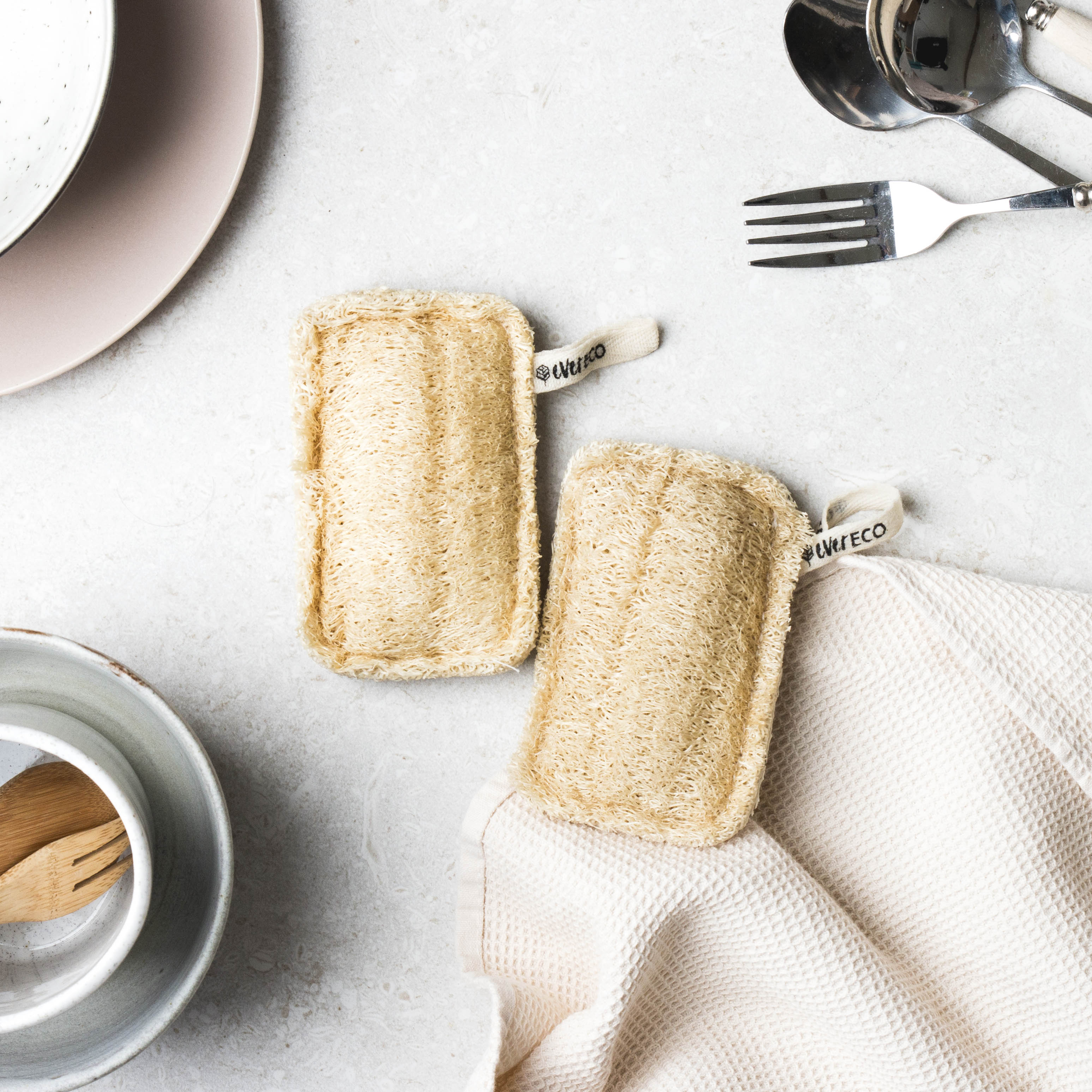 Loofah Dish Sponges - Set of 2