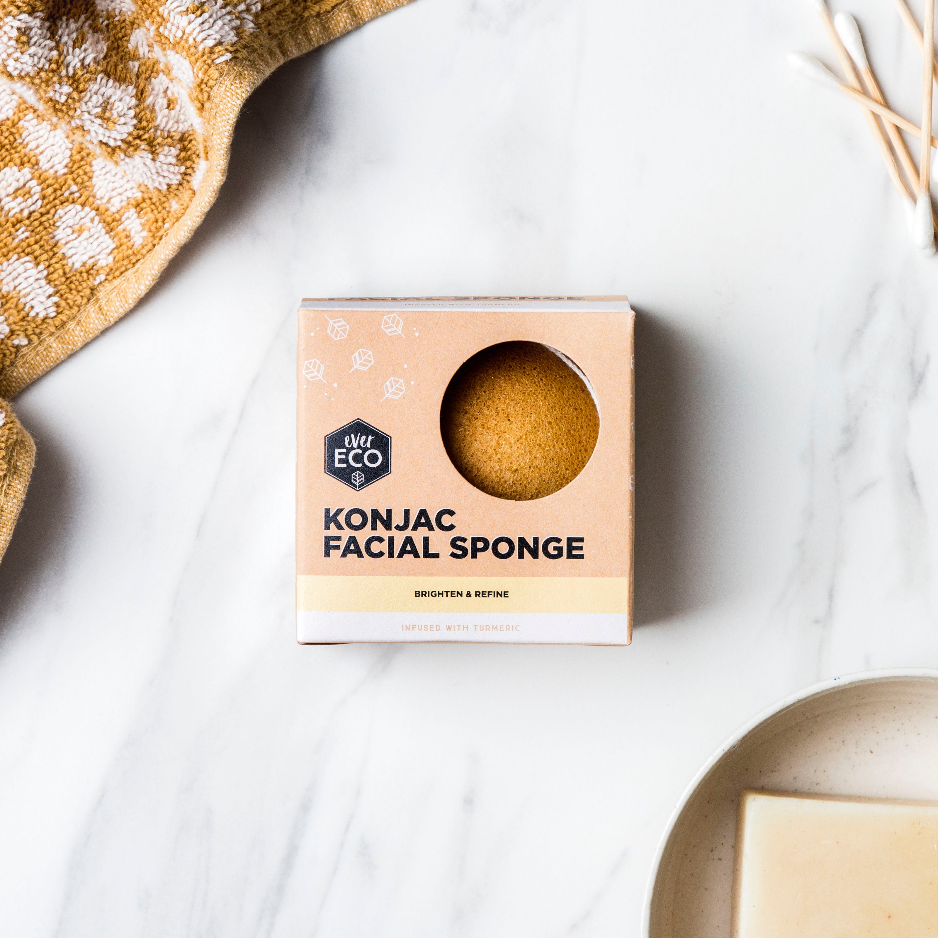 Konjac Facial Sponge - Turmeric