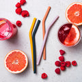 Silicone Straws Golden Hour Bent - 4 Pack