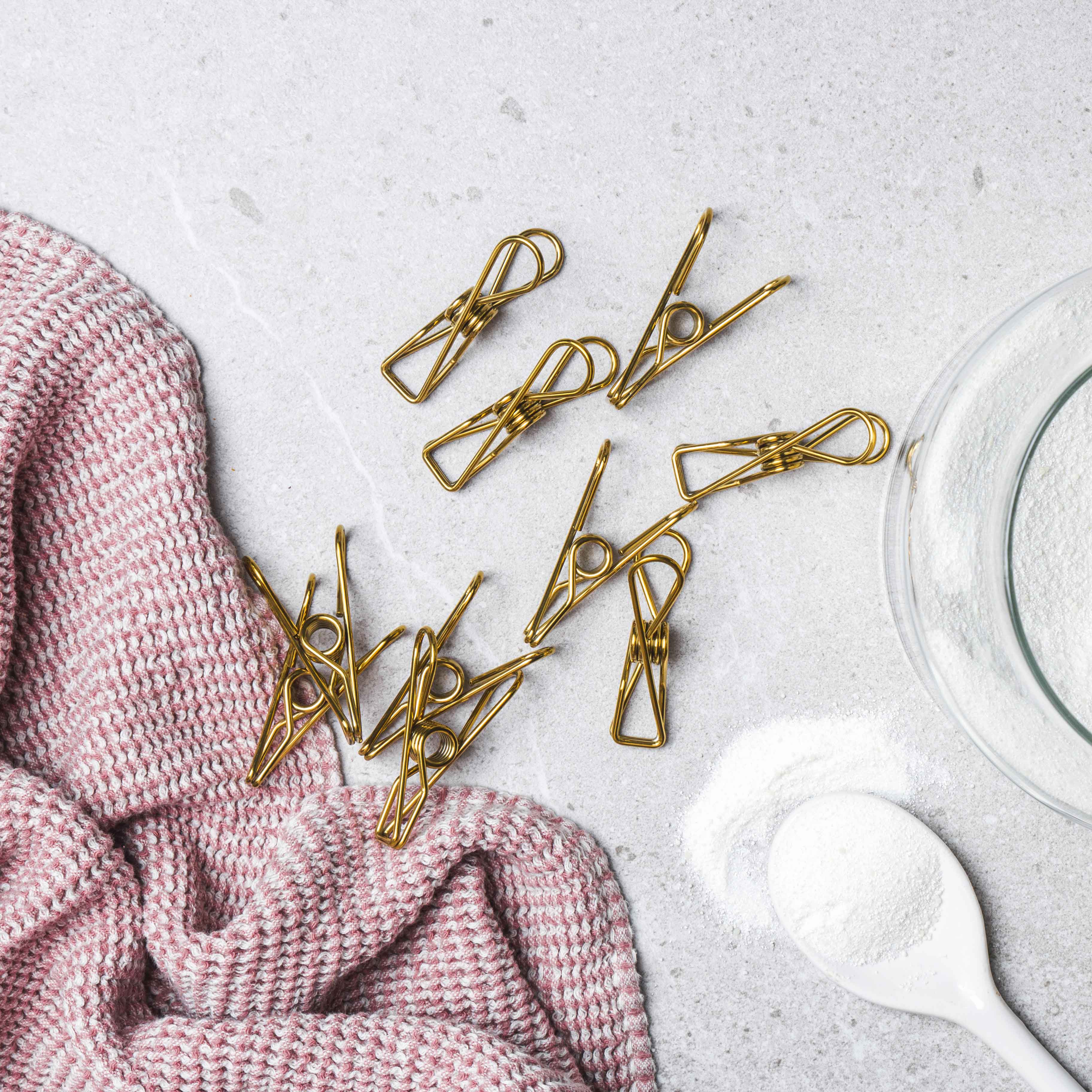 Gold Clothes Pegs - 40 Pack