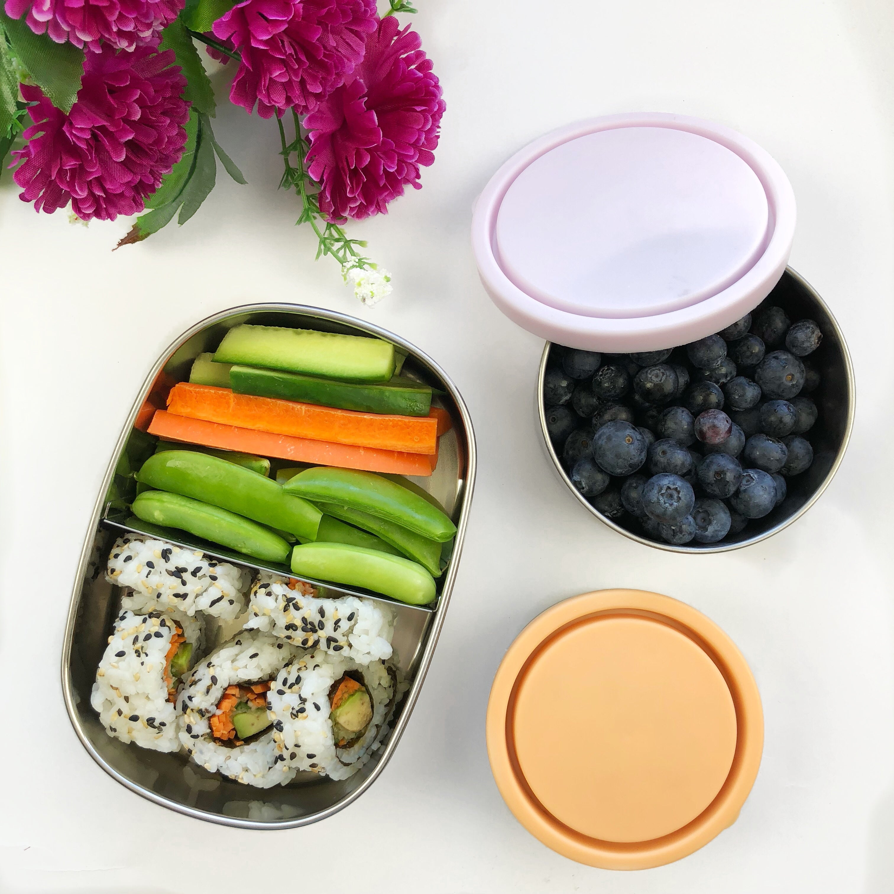 EVER ECO BENTO SNACK BOX - 3 DIVIDERS - The Natural Village