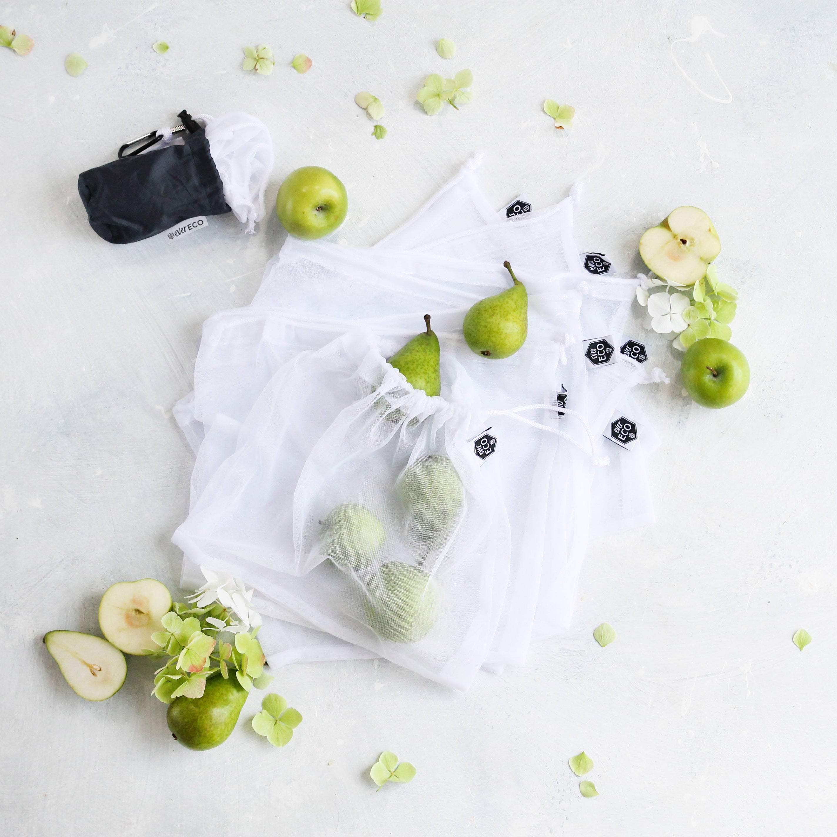 Reusable Produce Bags RPET Mesh - 8 Pack