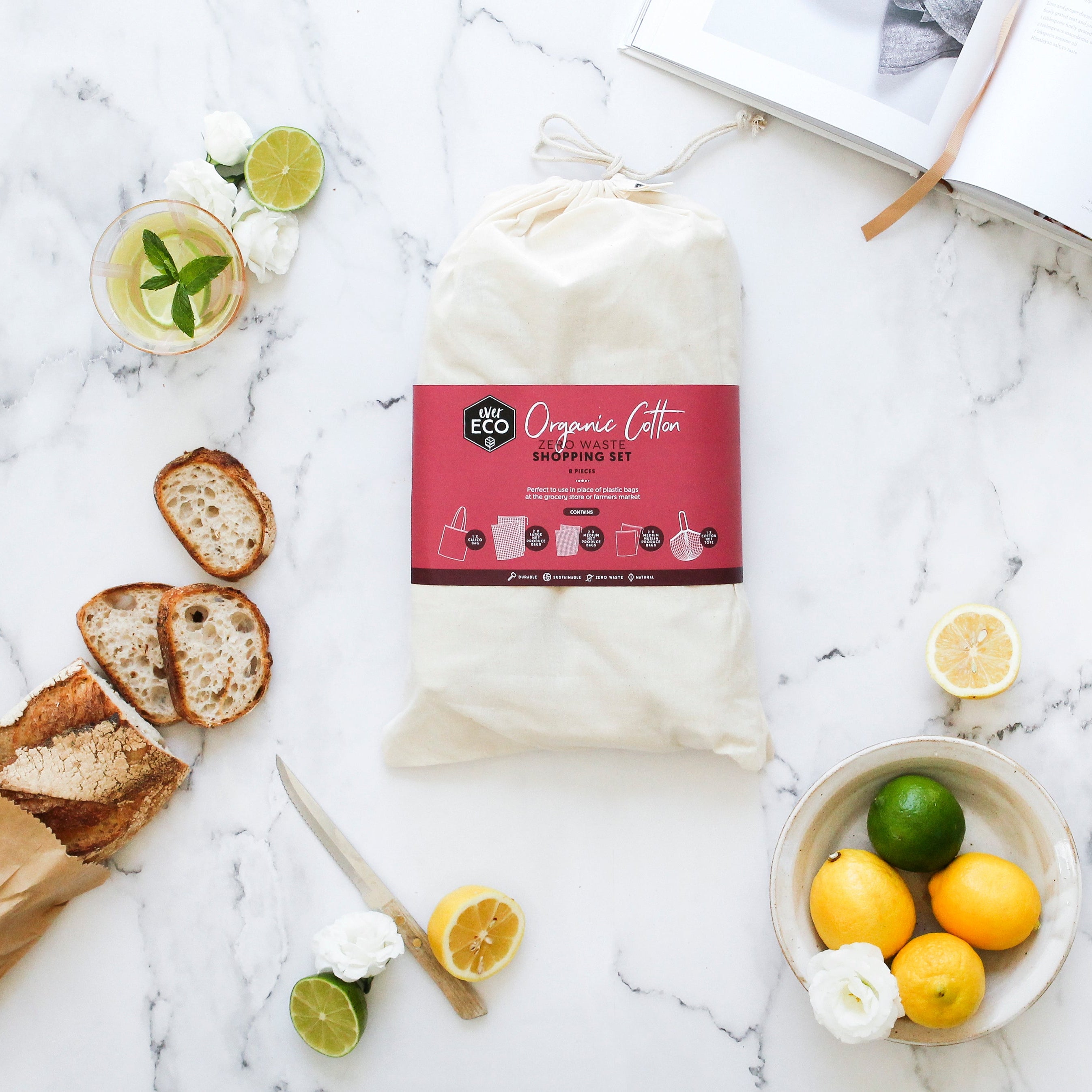 Organic Cotton Zero Waste Shopping Set