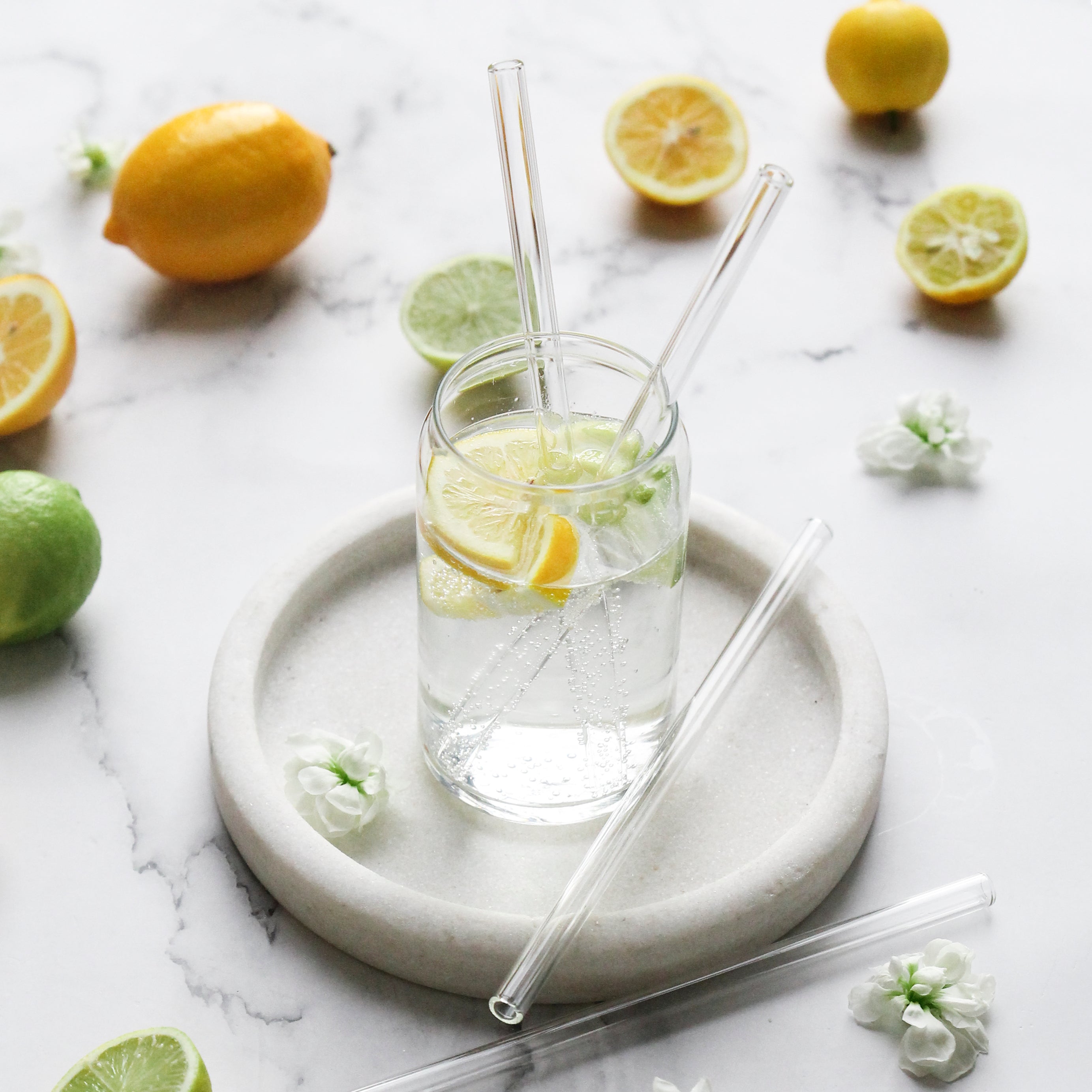 Glass Straws Straight - 4 pack
